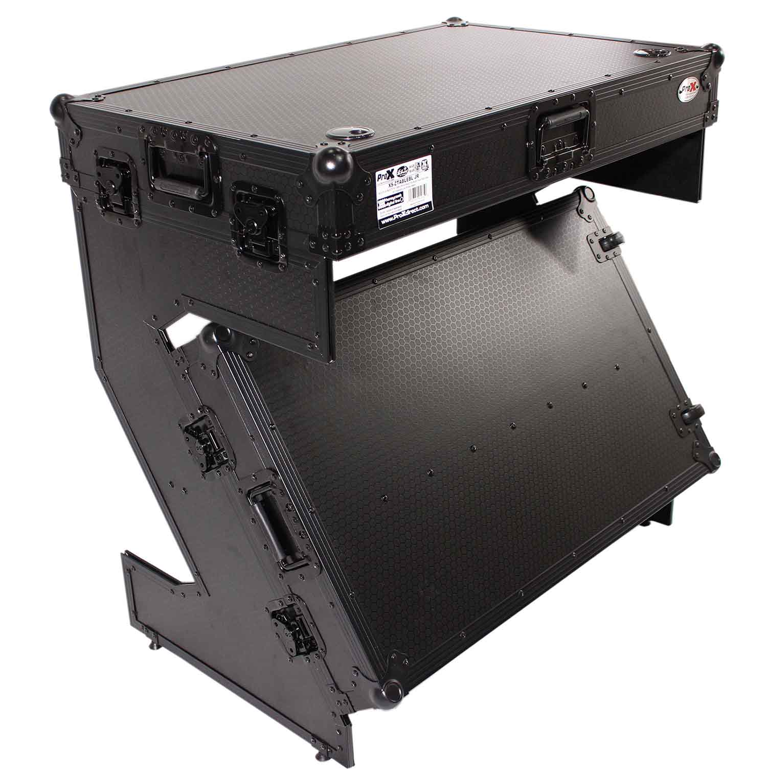 ProX XS-ZTABLEBL JR, DJ Workstation & Flight Case Table With Wheels - Black by ProX Cases