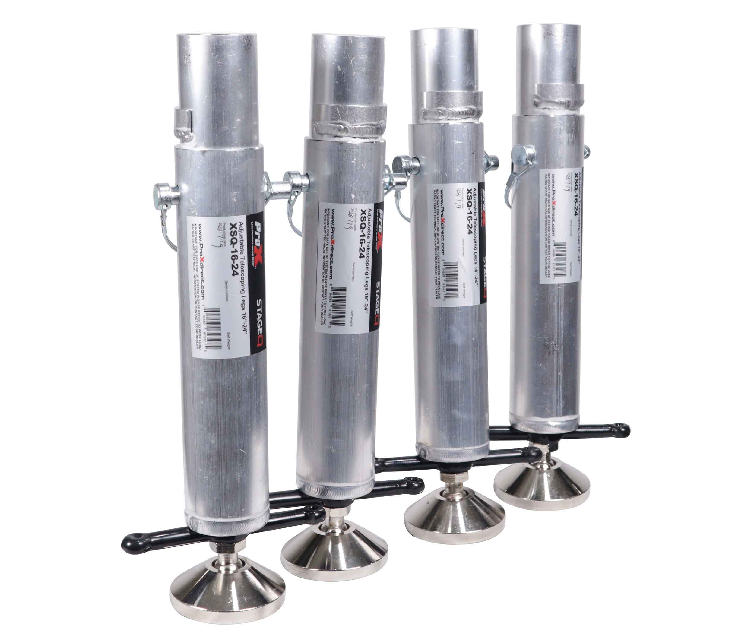 ProX XSQ-1624MK2, Set of 4 Telescoping Stage Legs with Ball Joint Adjusts from 16 to 24 inches by ProX Cases