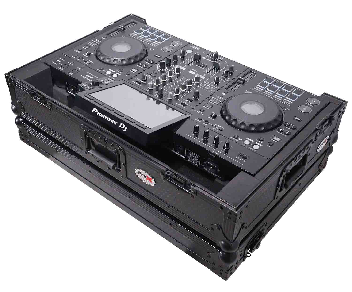 ProX XS-XDJRX3 WBL, ATA Flight Case For Pioneer XDJ-RX3, DDJ-REV5 DJ Controller with 1U Rack Space and Wheels - Black by ProX Cases