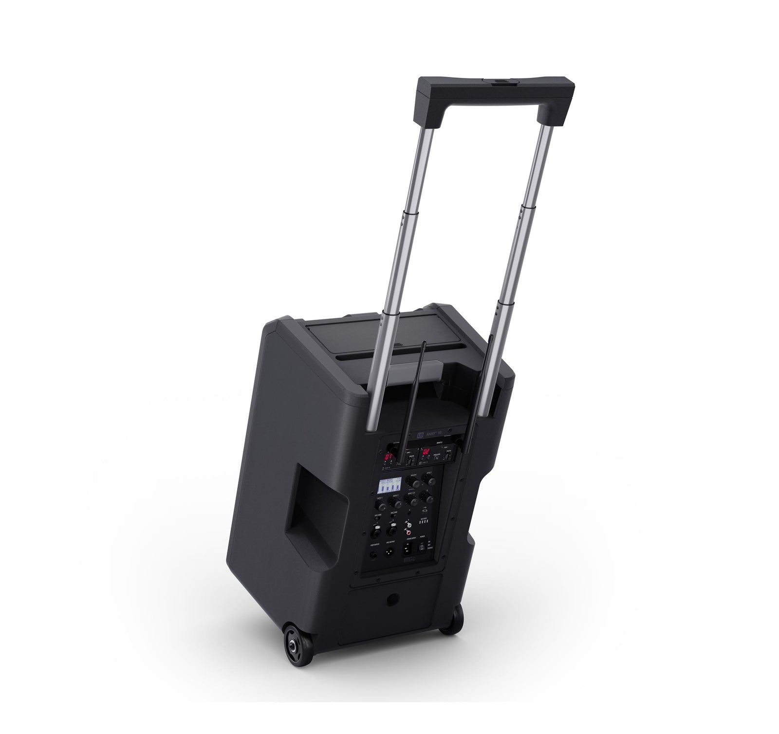 LD System ANNY 10 HHD 2 B5.1, 10" Portable Battery-Powered Bluetooth PA System with Mixer and 2x Wireless Handheld Microphones by LD Systems