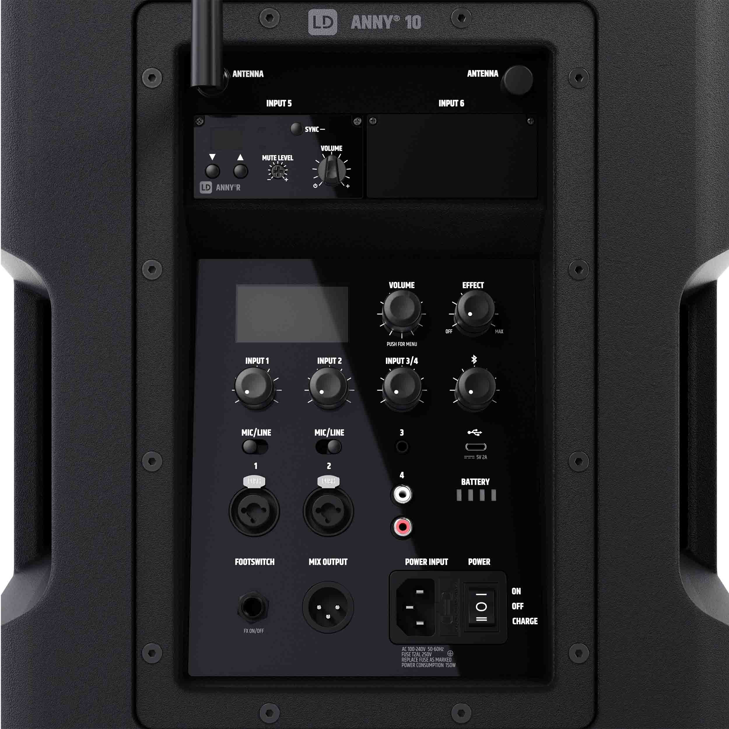 LD Systems ANNY 10 HHD B5.1, 10" Portable Battery-Powered Bluetooth PA System with Mixer And 1x Wireless Handheld Microphone by LD Systems