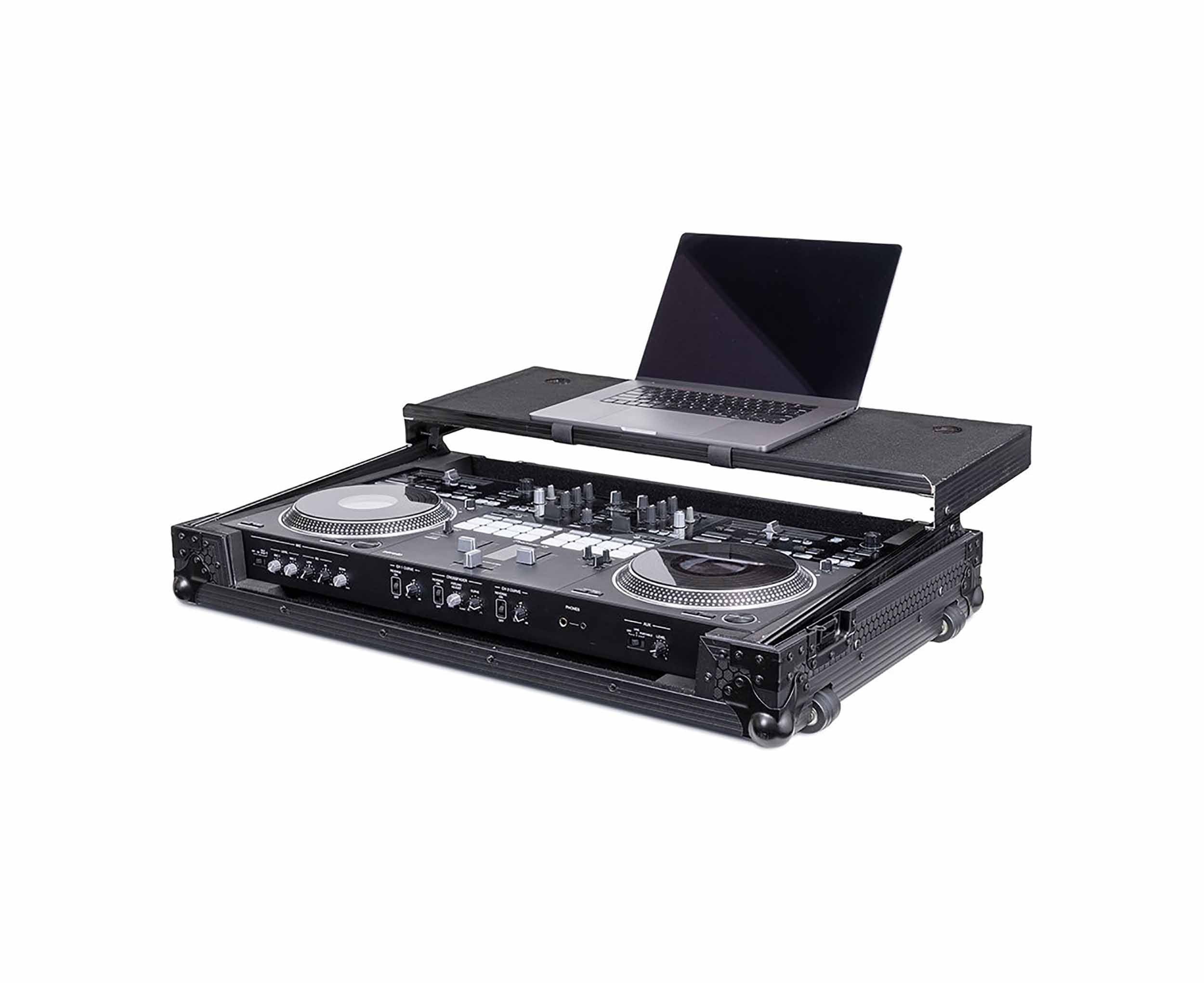 Headliner HL10021, Flight Case with Laptop Platform and Wheels for Pioneer DJ DDJ-REV7 - Pitch Black by Headliner