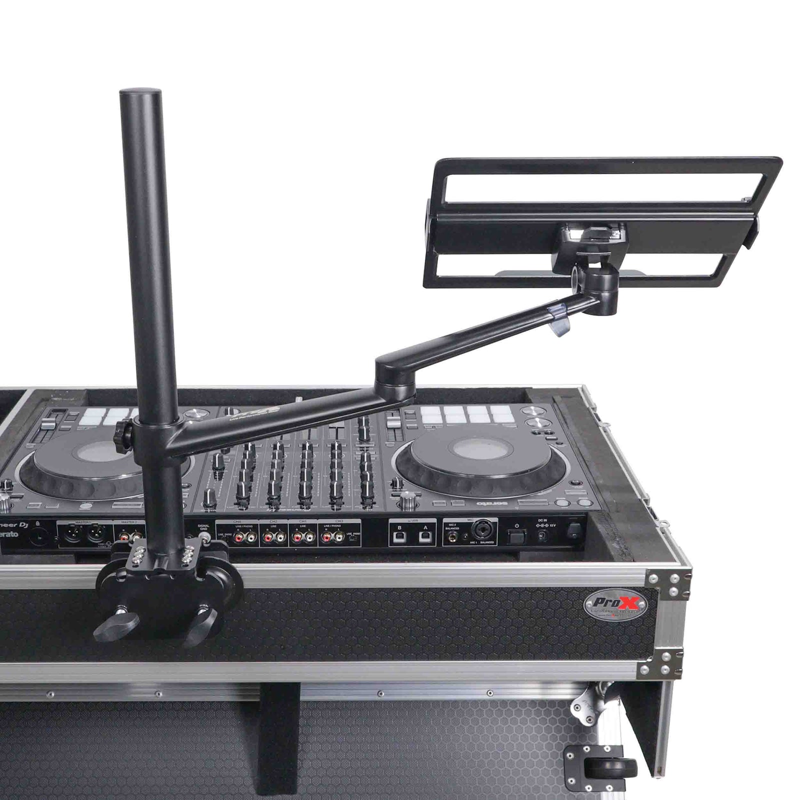 B-Stock: ProX X-FLEXARMBLK Adjustable Arm Mount Stand for 12-17" Laptop,VESA 75X75 and 100X100 fit 17-32" Monitor, Flight Case/Table - Black by ProX Cases