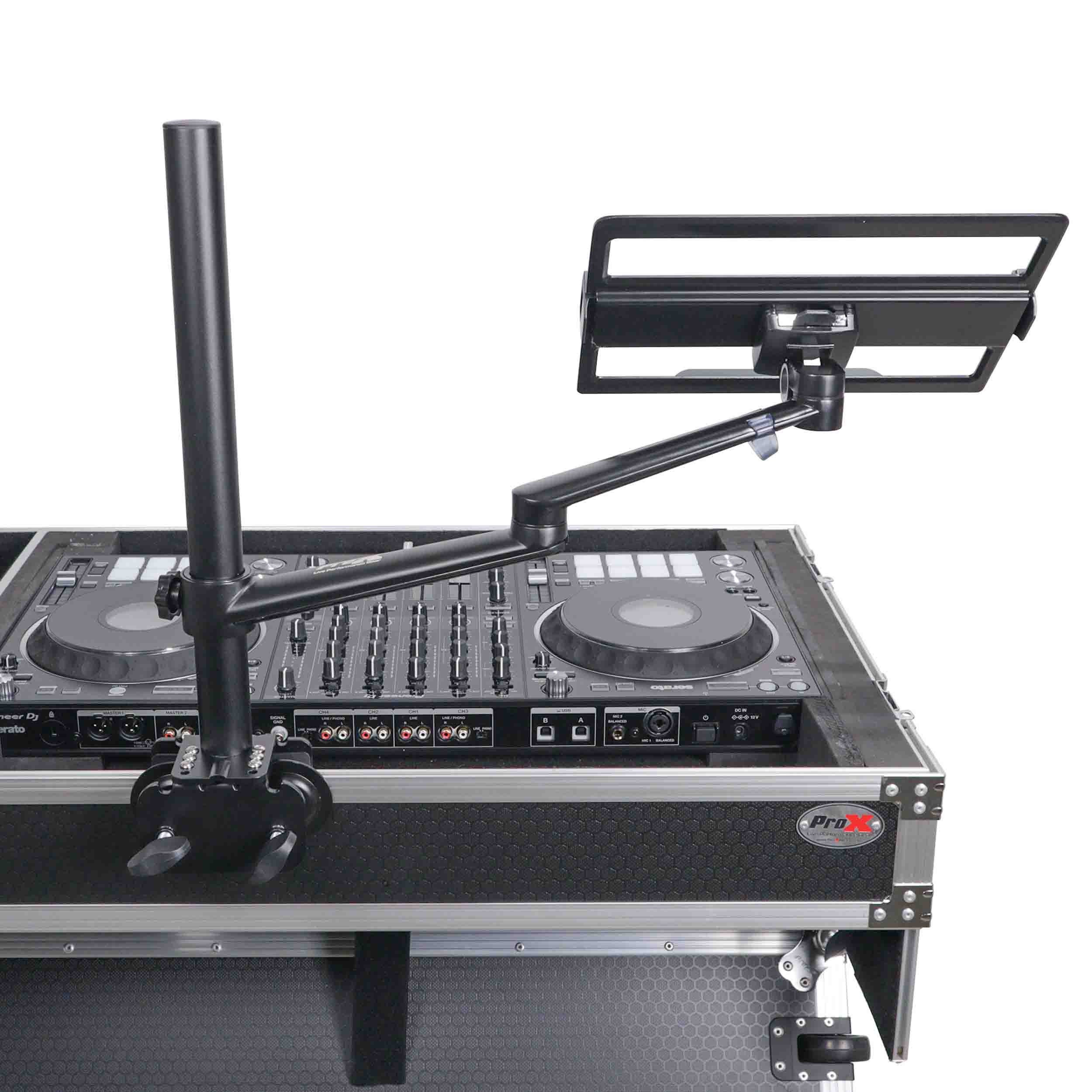 B-Stock: ProX X-FLEXARMBLK Adjustable Arm Mount Stand for 12-17" Laptop,VESA 75X75 and 100X100 fit 17-32" Monitor, Flight Case/Table - Black by ProX Cases