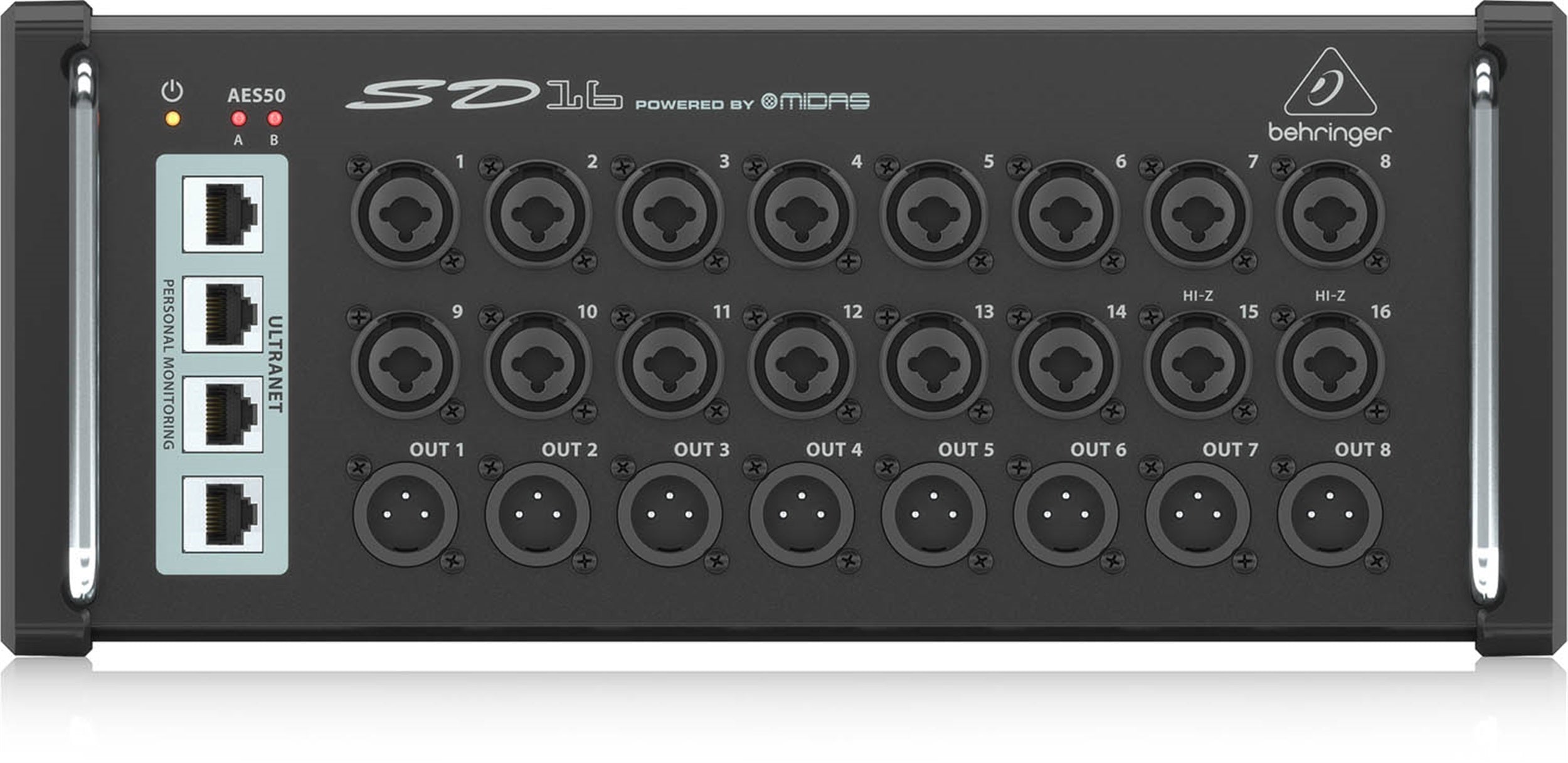 Behringer SD16, 8 Outputs Stage Box with 16 Remote-Controllable Midas Preamps by Behringer