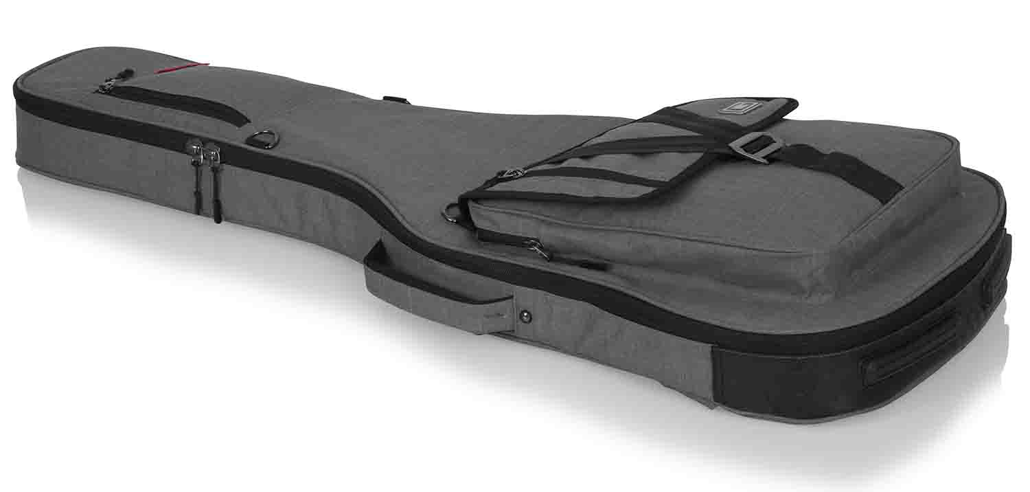 Gator Cases GT-ELECTRIC-GRY Transit Series Electric Guitar Gig Bag with Light Grey Exterior by Gator Cases