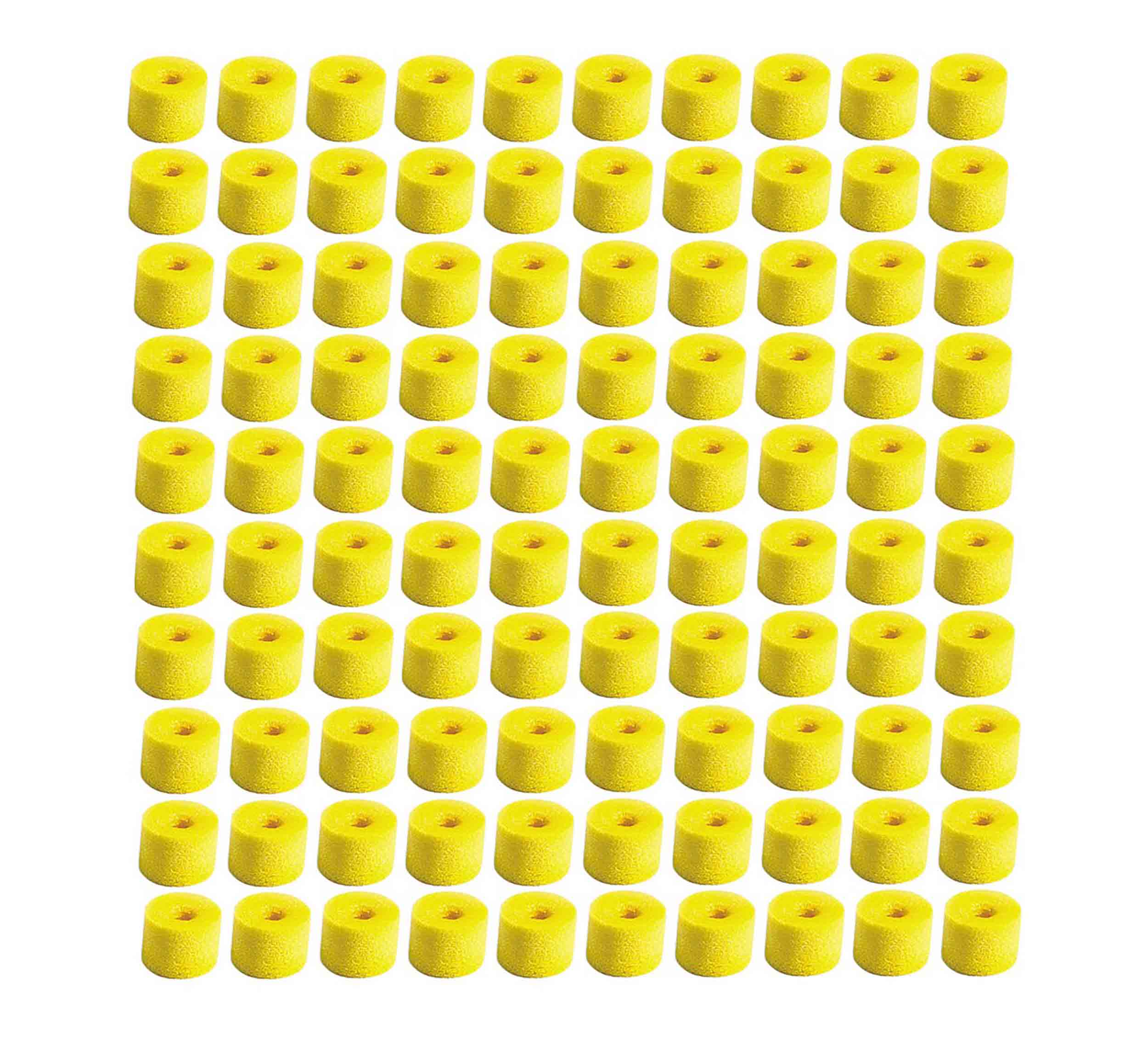 Shure EAYLF1-100, Yellow Foam Sleeves for Shure Sound Isolation Earphones - 50 Pairs by Shure