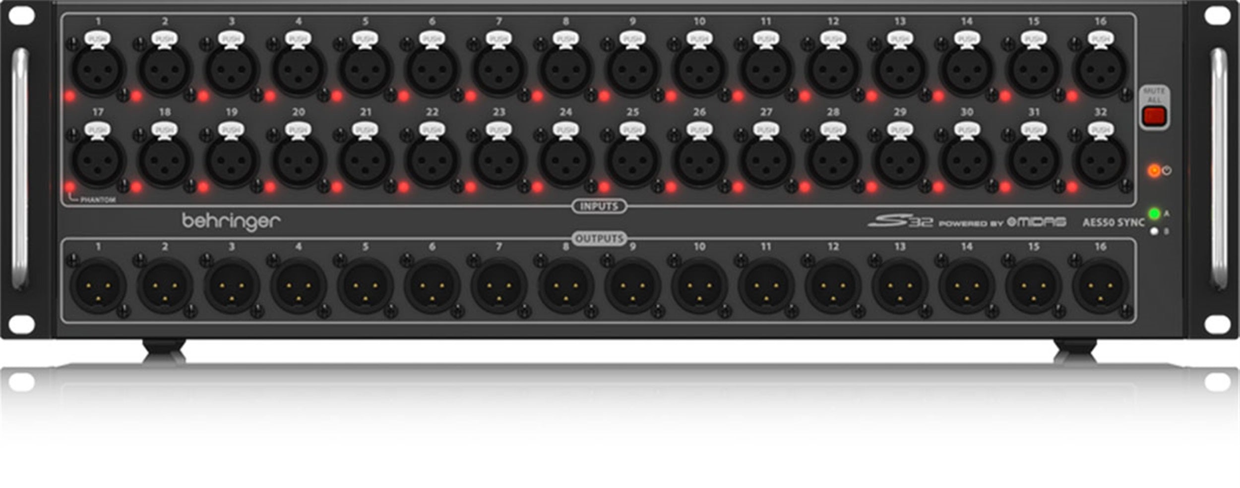 Behringer S32 Remote-Controllable Midas Preamps, With Networking SuperMAC Technology by Behringer