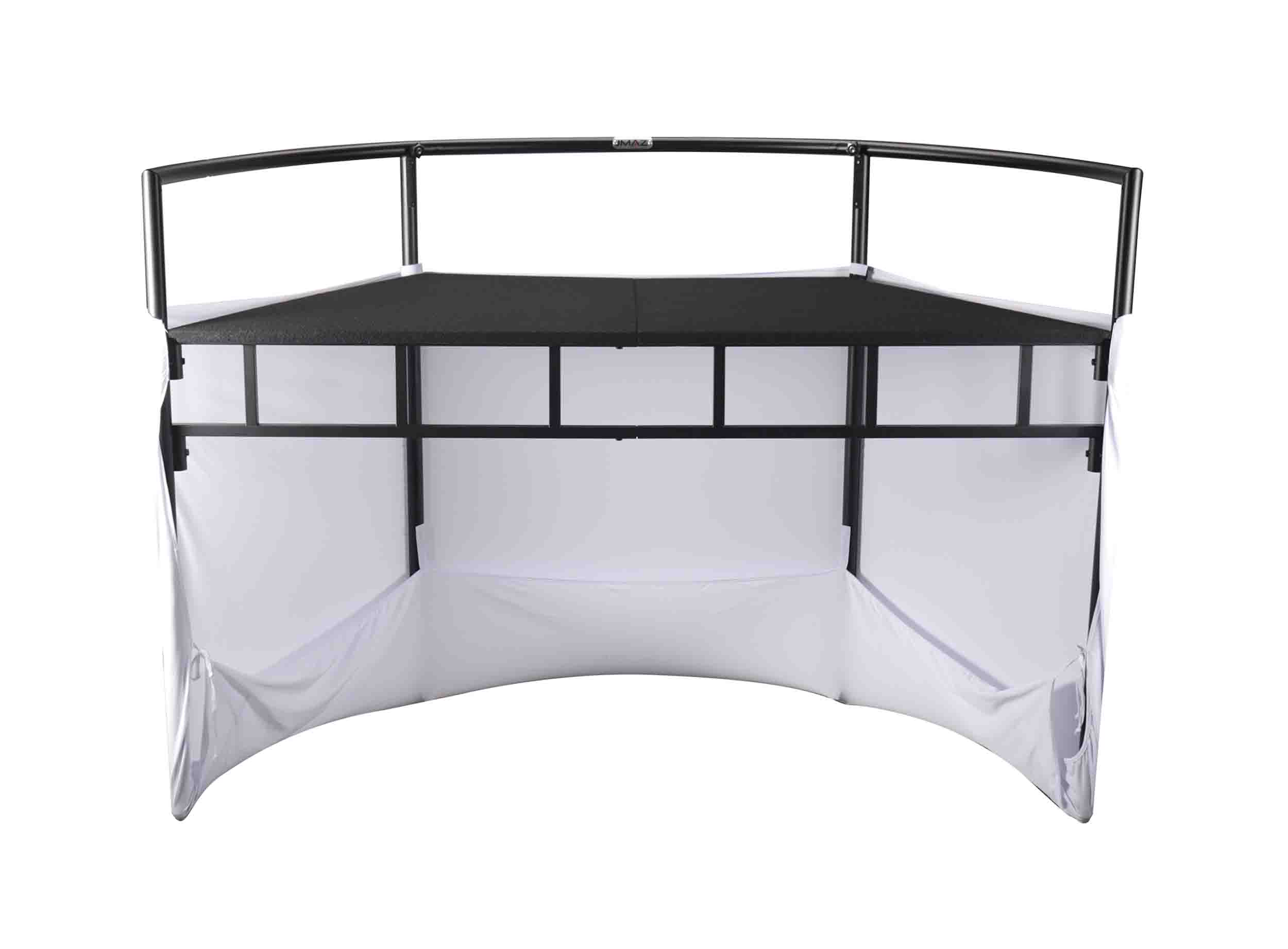 JMAZ JZ5010 Command Booth Event Facade Booth with Adjustable Scrims - Black and White by JMAZ