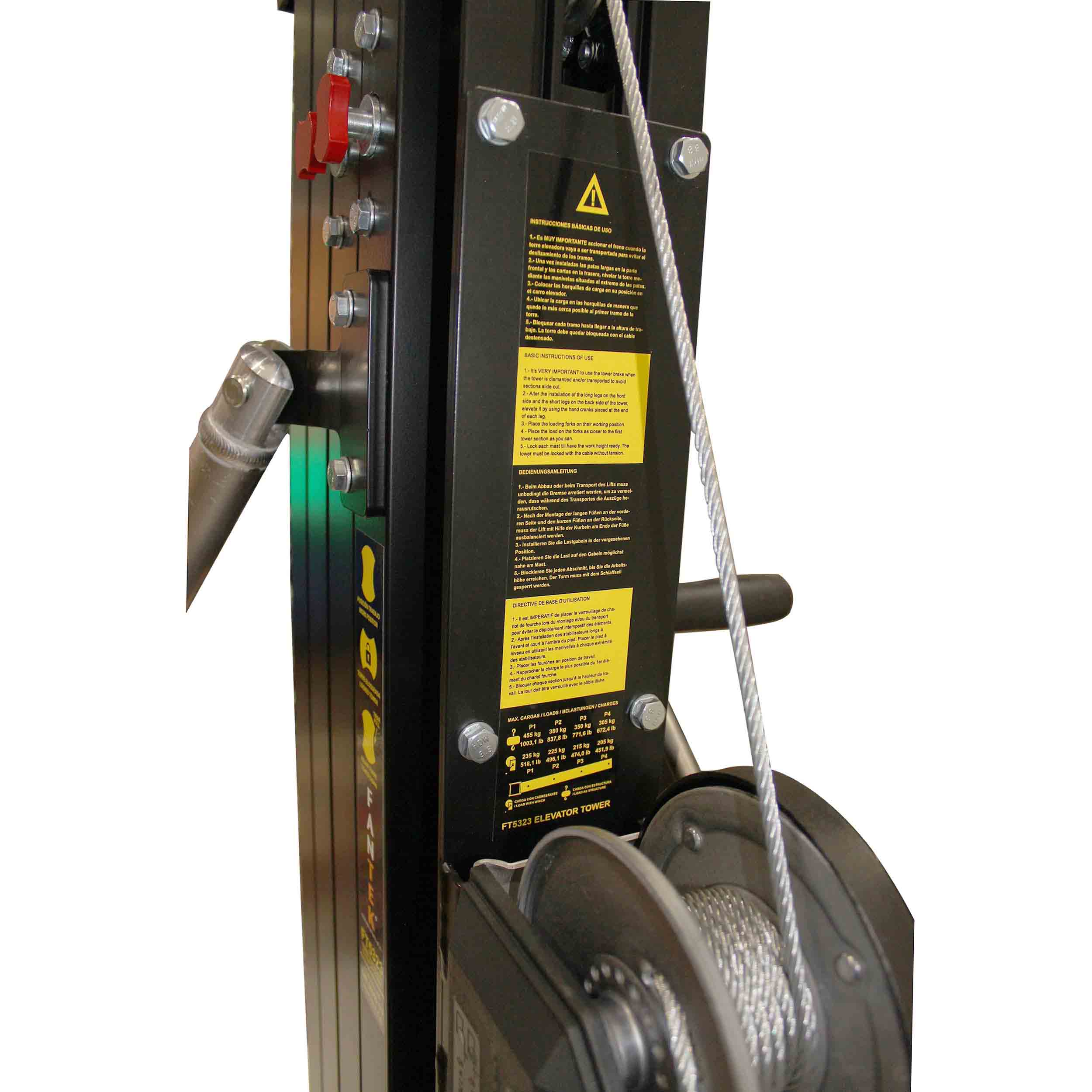 ProX XTF-FT5323, FANTEK Compact Front-Loading Lifting Tower - 518 lb Load Capacity by ProX Cases