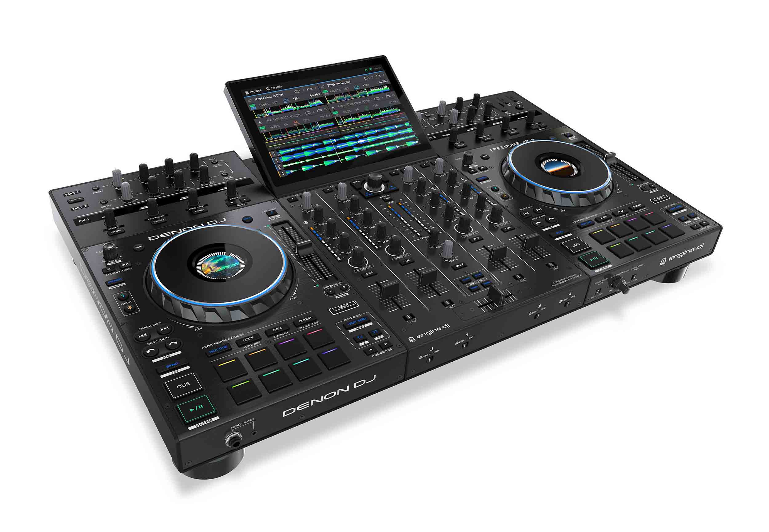 Denon DJ Prime4+, 4-Deck Standalone DJ System with 10-inch Touchscreen by Denon DJ