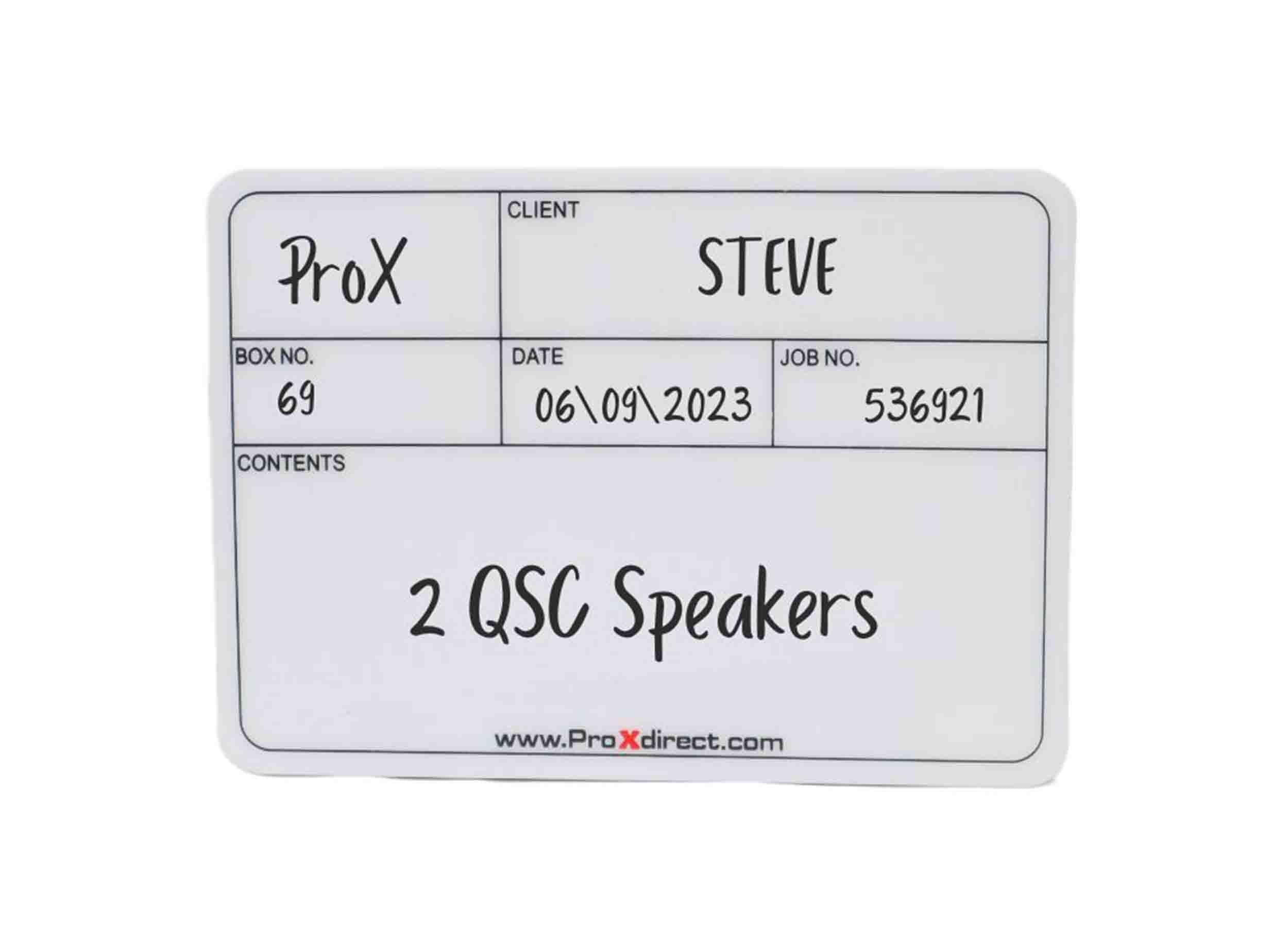 ProX X-CLABELMDX12, 12 Pack of Medium Sized Multipurpose Labels for Flight Cases by ProX Cases
