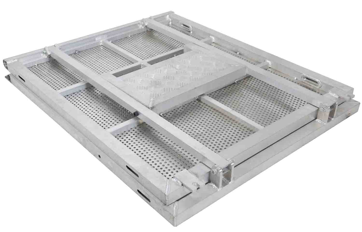 PROX XT-CSB4FT (4FT) Ventilated Aluminum Barricade Heavy-duty Crowd Control Barrier with Folding Base by ProX Cases