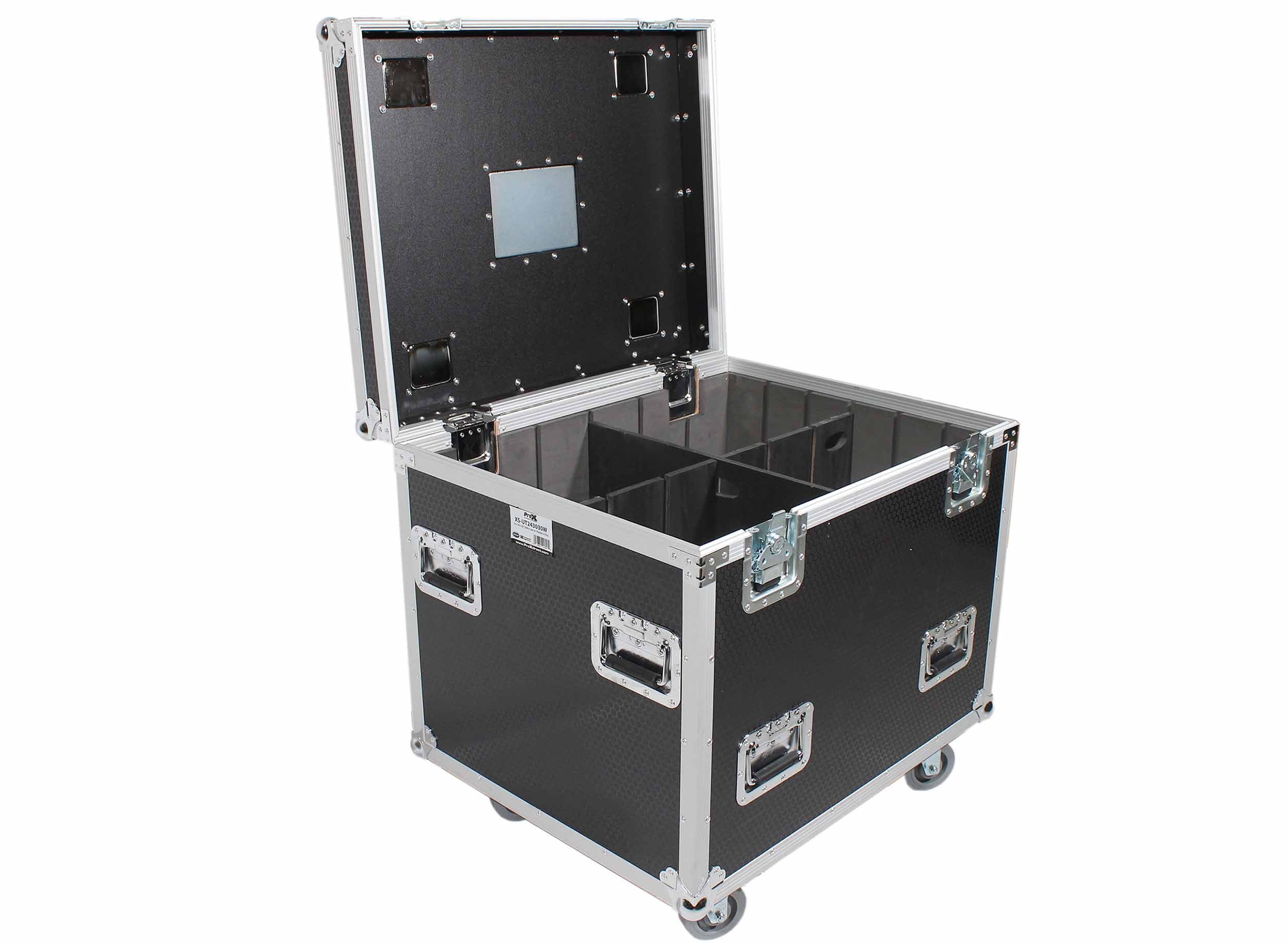 ProX XS-UTL243030WMK2 X4 DJ Package Heavy-Duty Truck Pack Utility Flight Case W-Divider and Tray Kit by ProX Cases