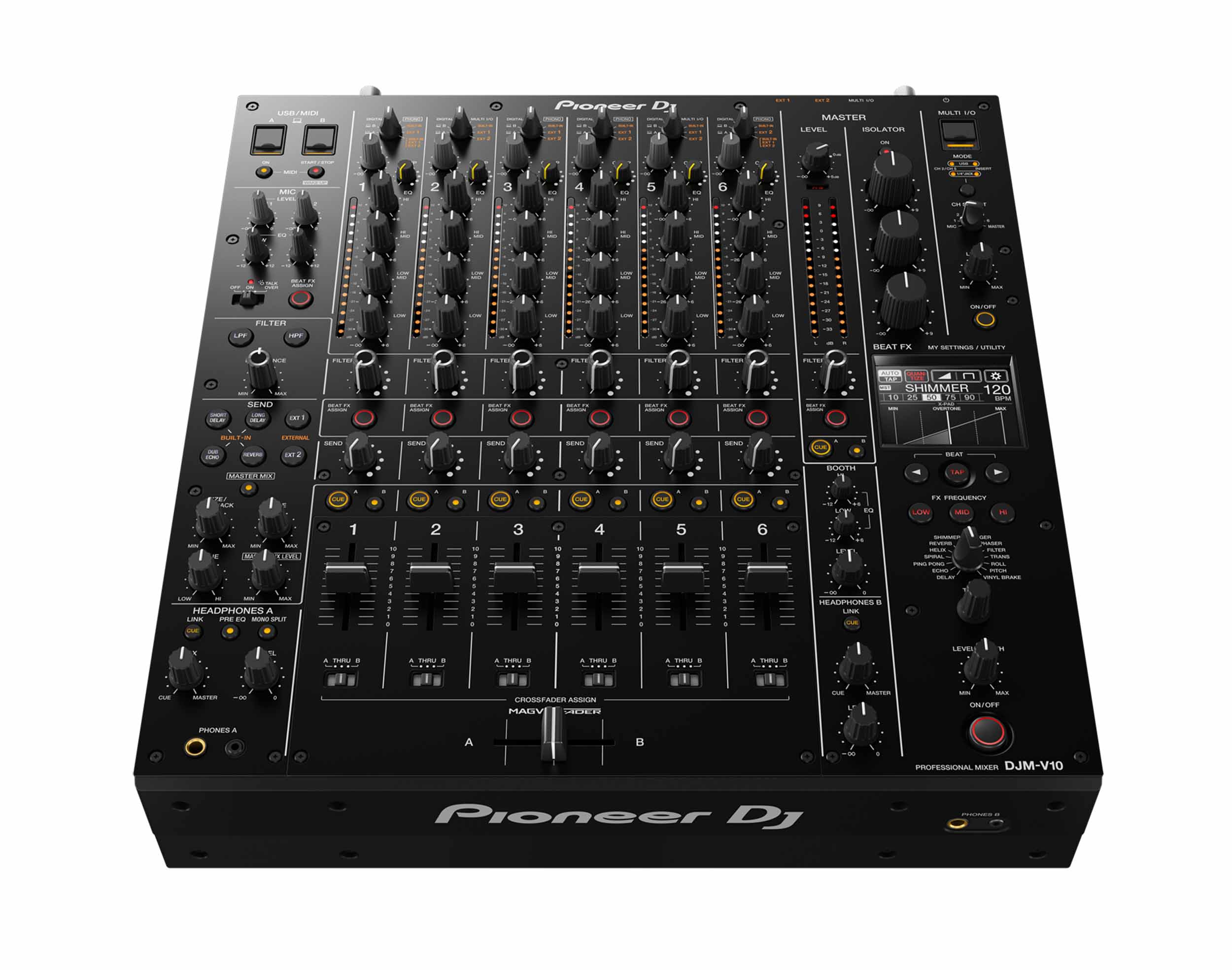 Pioneer DJ DJM-V10 Creative Style 6-Channel Professional DJ Mixer by Pioneer DJ