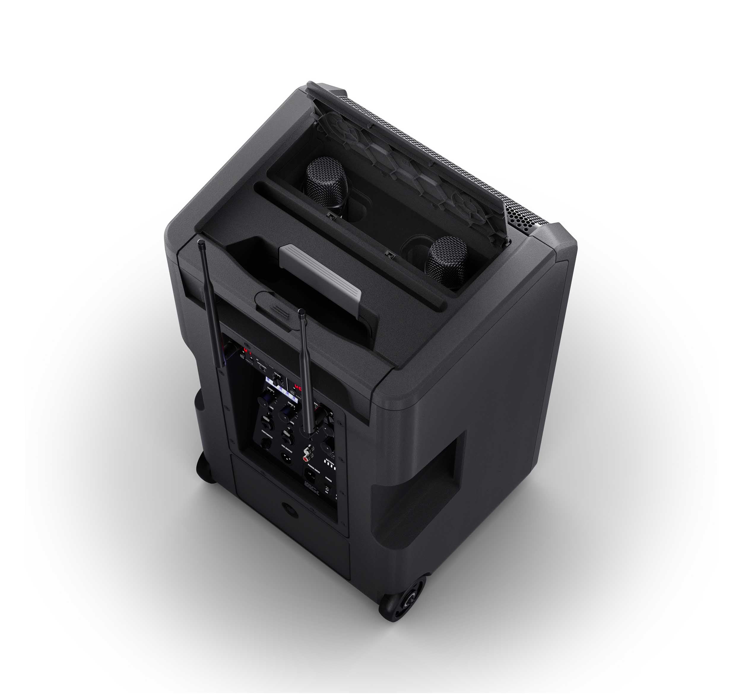 LD System ANNY 10 HHD 2 B5.1, 10" Portable Battery-Powered Bluetooth PA System with Mixer and 2x Wireless Handheld Microphones by LD Systems