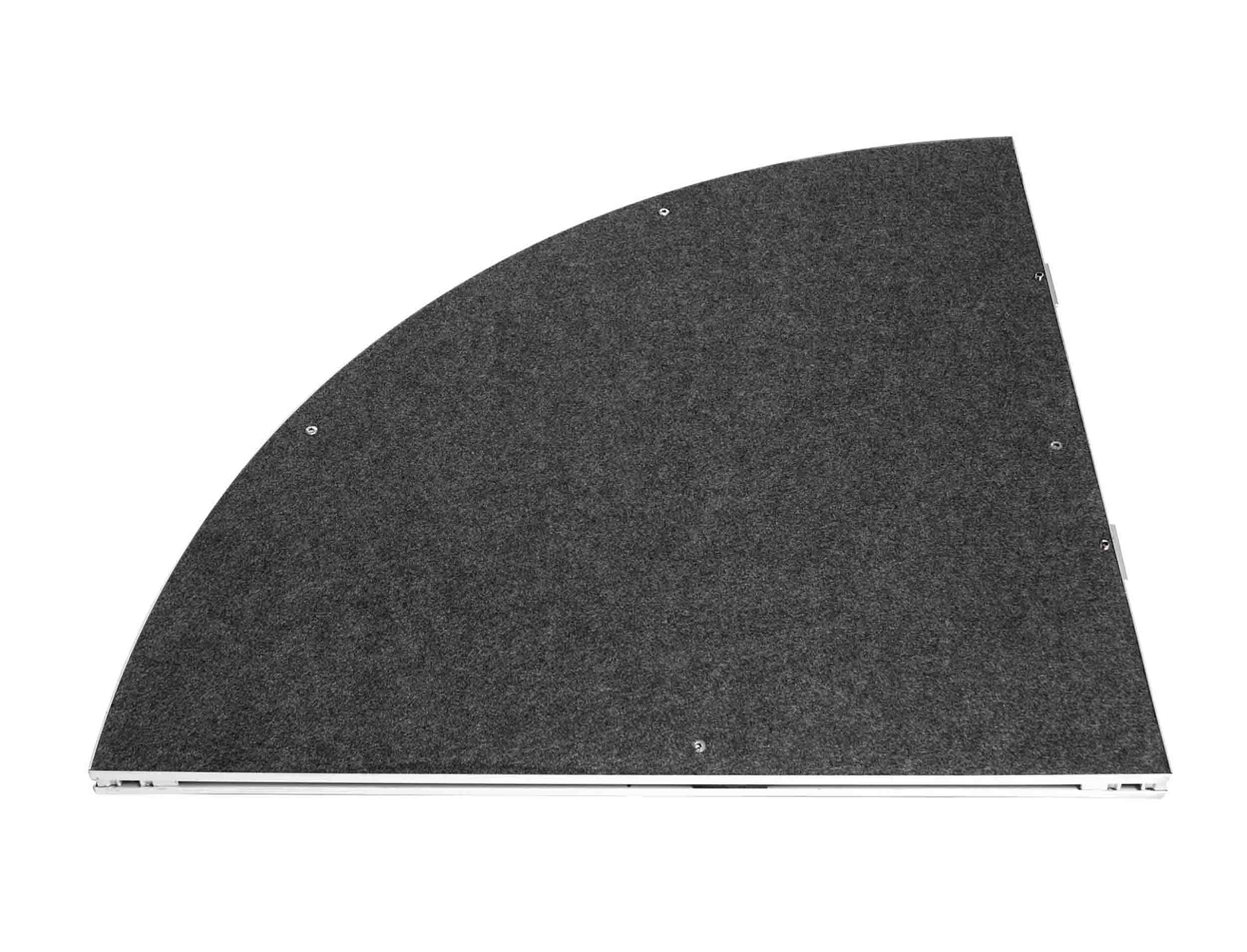 IntelliStage ISQRPC3 3FT Carpeted Quarter Round Stage Platform by IntelliStage
