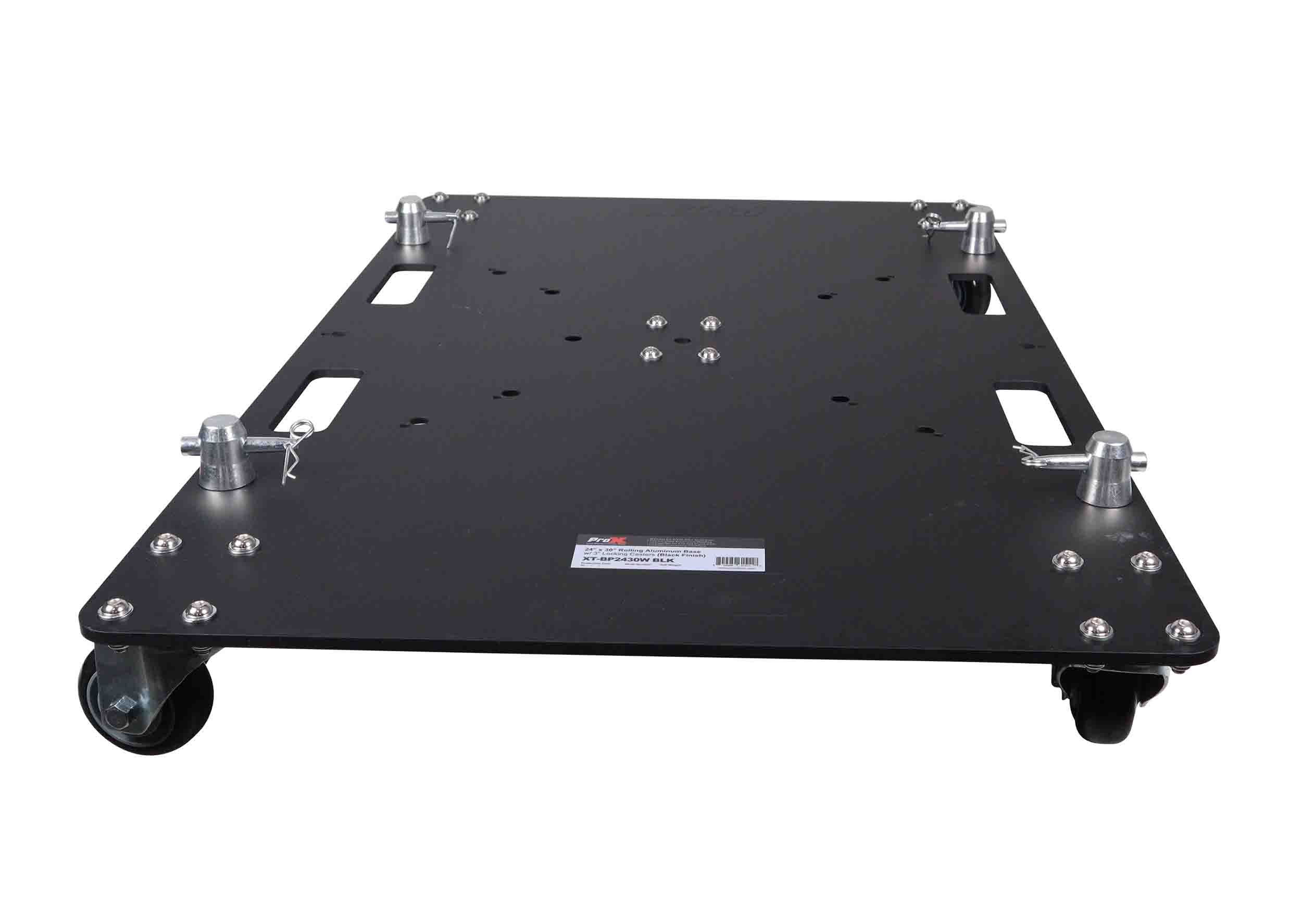 ProX XT-BP2430WBLK 24 x 30 inch Rolling Base Plate for Rapid Grid Modular Truss System with Locking Casters - Black by ProX Cases