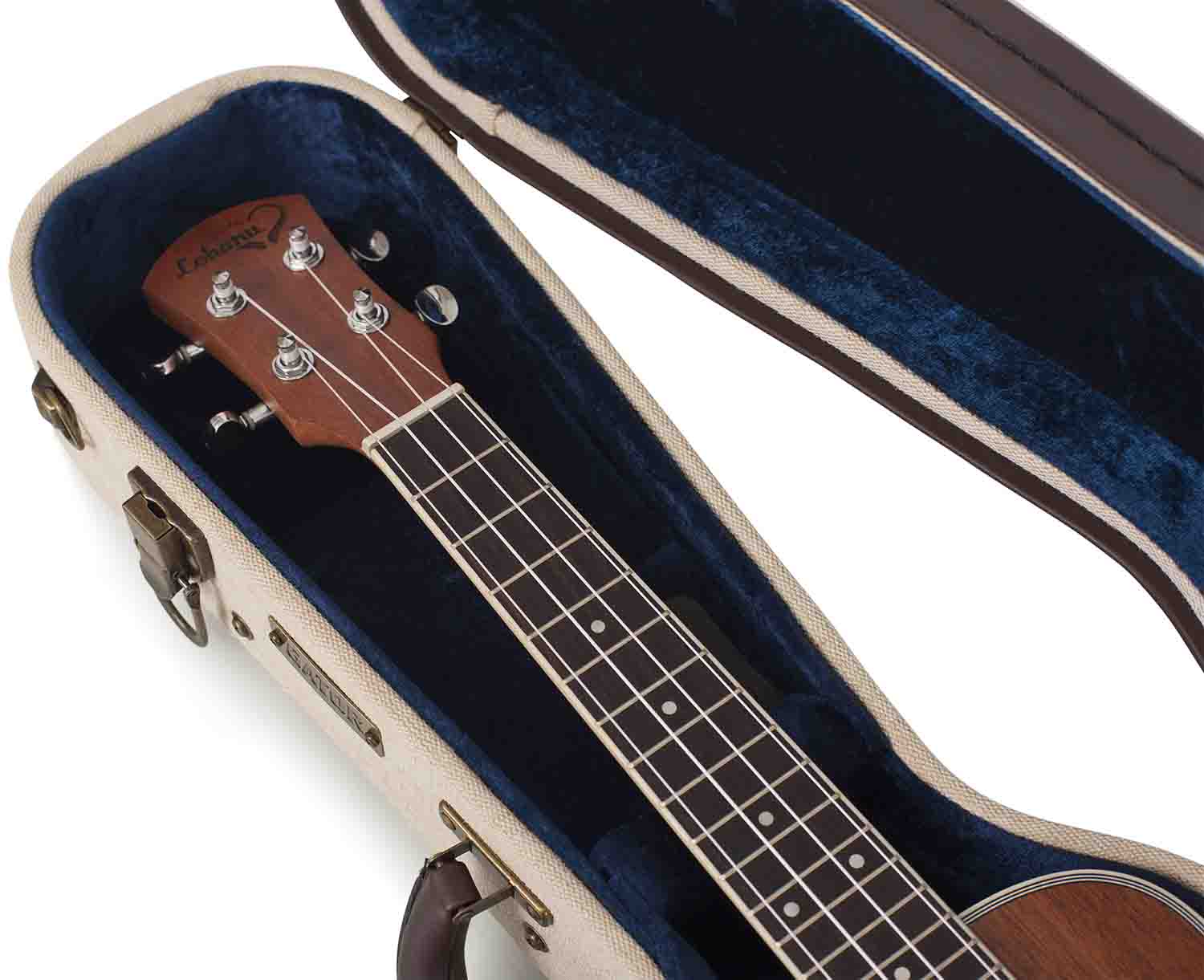 Gator Cases GW-JM UKE-CON Deluxe Wood Case for Concert Style Ukulele - Journeyman Burlap Exterior by Gator Cases