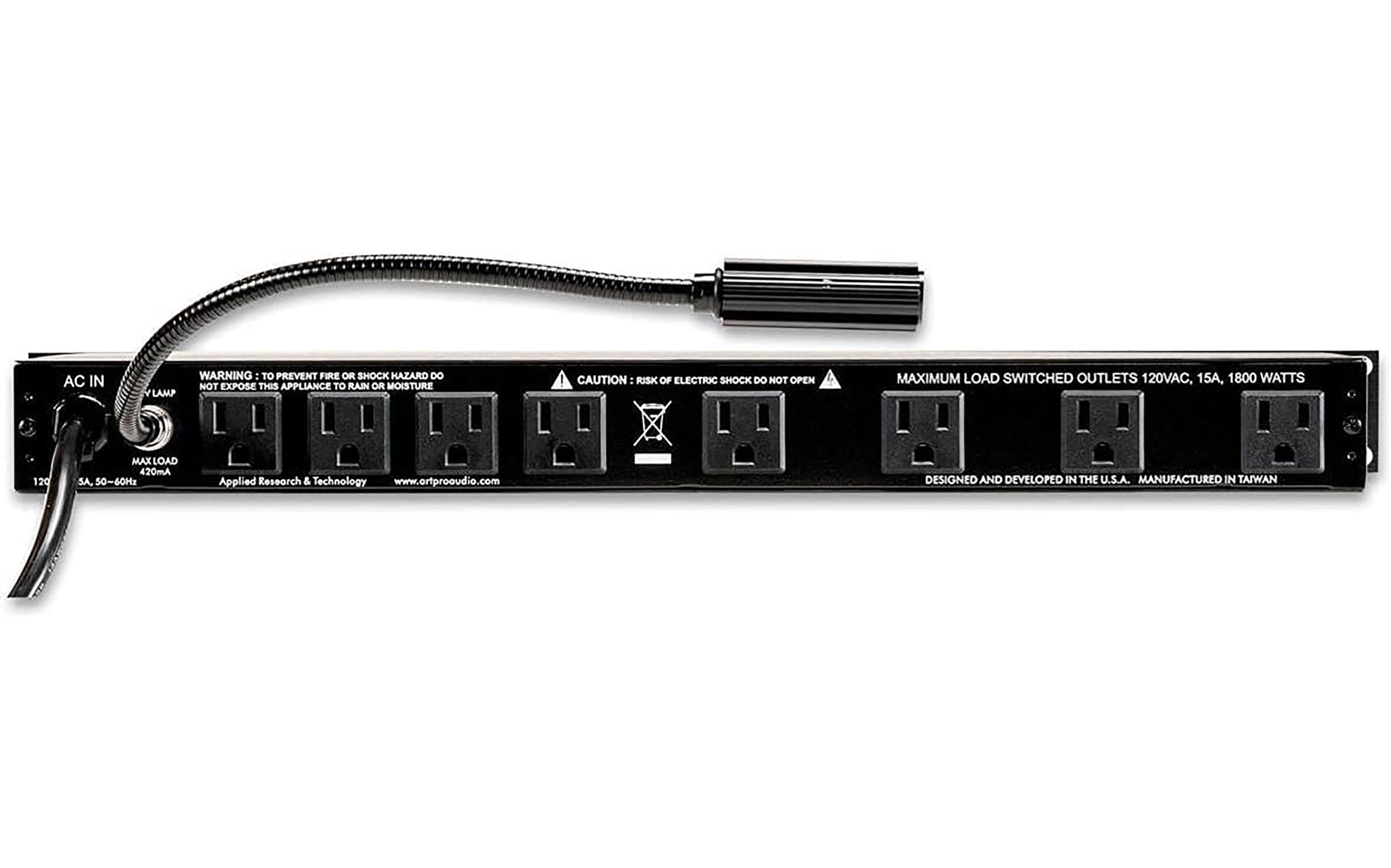 Art PS4x4PROUSB Dual LED Metered Power Distribution System by ART