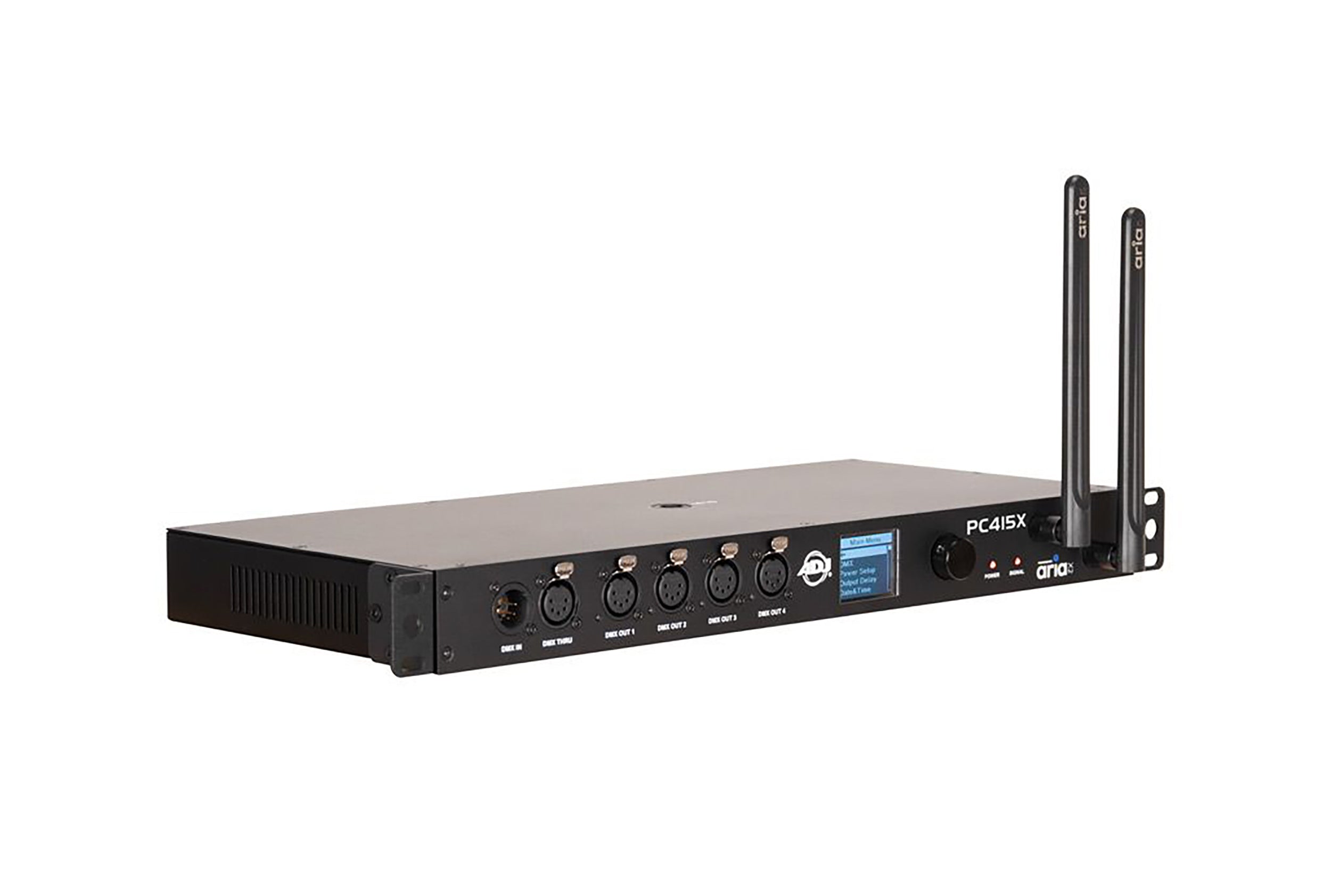 ADJ Lighting PC415X, 4-Port Wireless DMX/RDM Splitter with 512 Channels and 5-Pin XLR Outputs - Black by ADJ