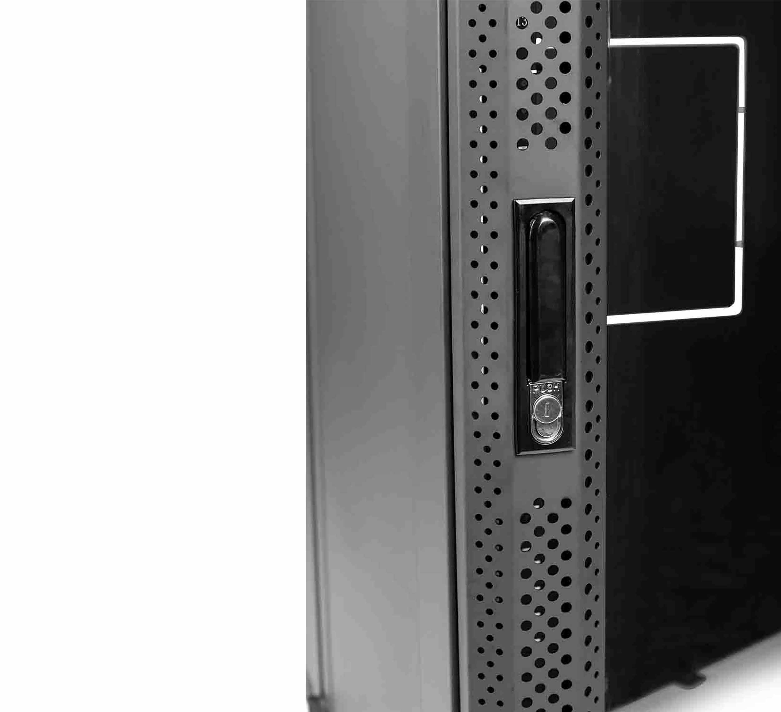 Gator Cases GRW2018509, 18U Sectional Wall Rack with Glass Door - 21″ Deep by Gator Cases