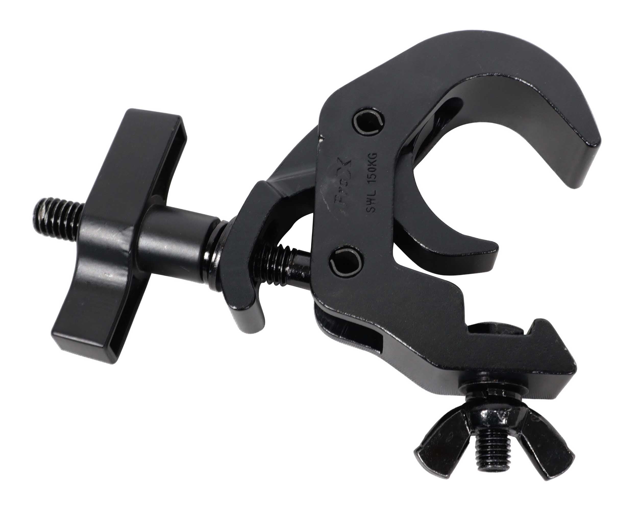 ProX T-C12H-BLKX4, Set of Four 2-Inch Truss Clamp - Easy Self Lock with Big Knob - Black by ProX Cases