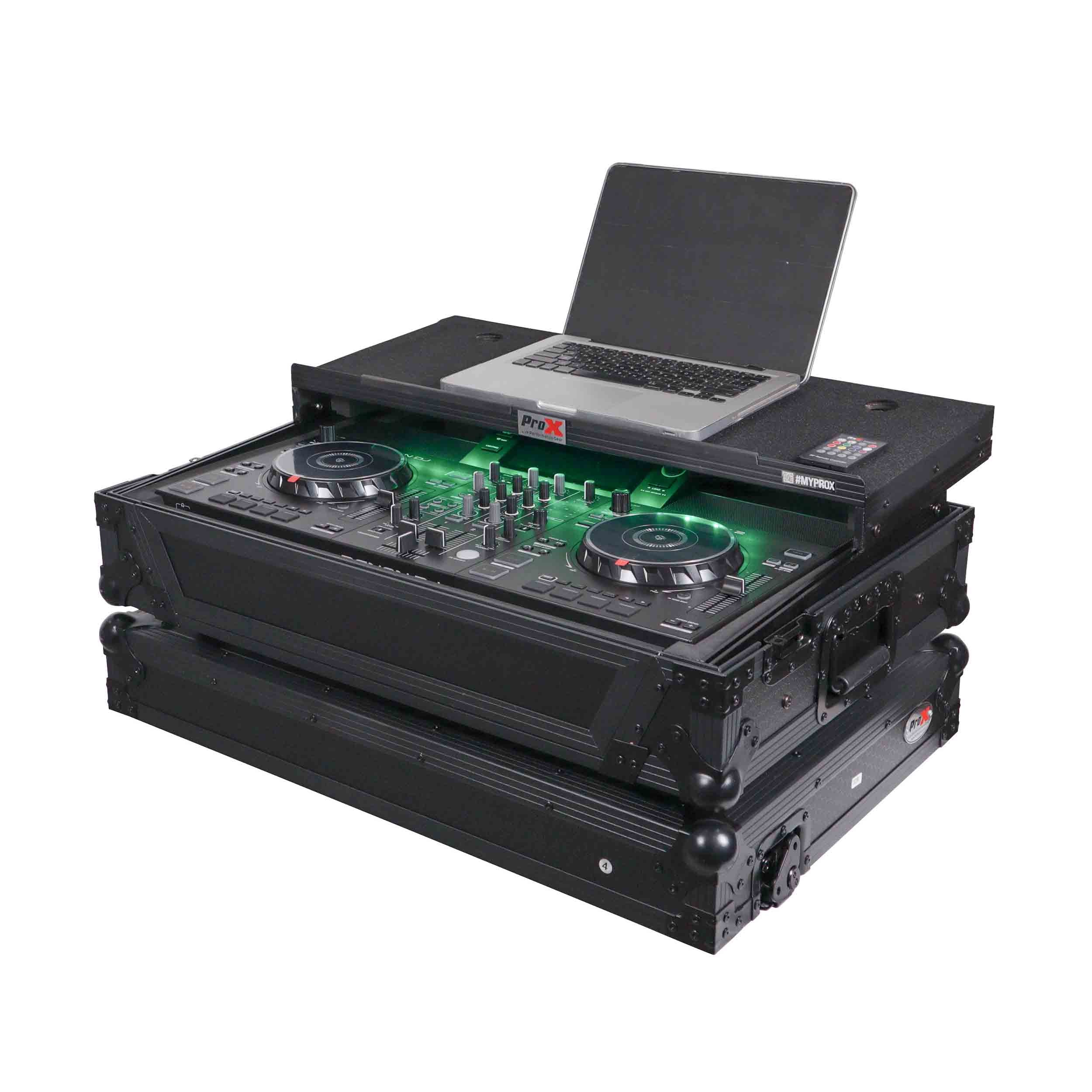 ProX XS-SCLIVE2 LTBL LED, ATA Flight Style Road Case for Denon SC Live 2 Controller - Black by ProX Cases