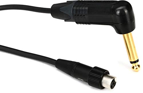 Shure WA307 3’ Premium Guitar Cable, with Right Angle ¼ Inch Neutrik Connector by Shure