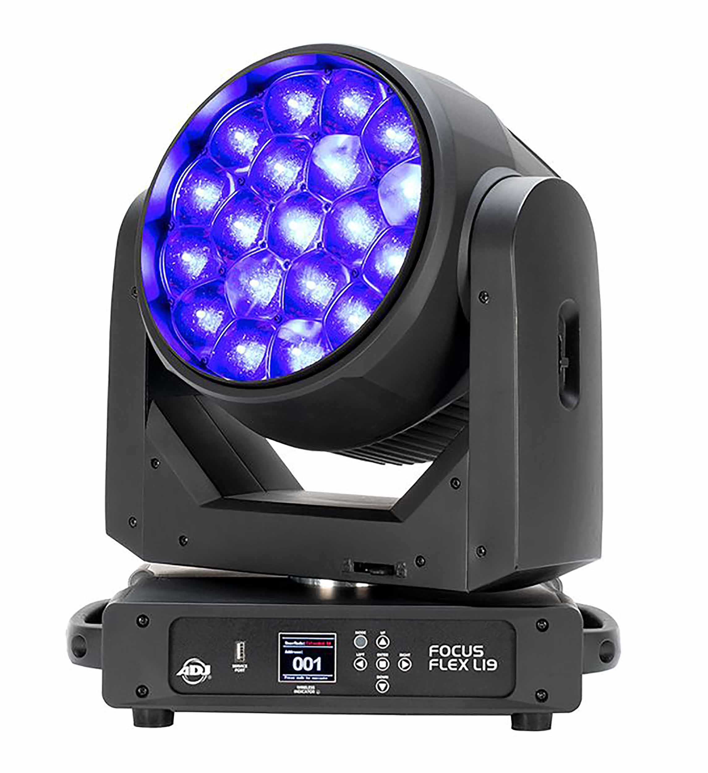 ADJ Focus Flex L19, Versatile Moving Head Luminaire with 40-Watt RGBL Color Mixing LEDs by ADJ