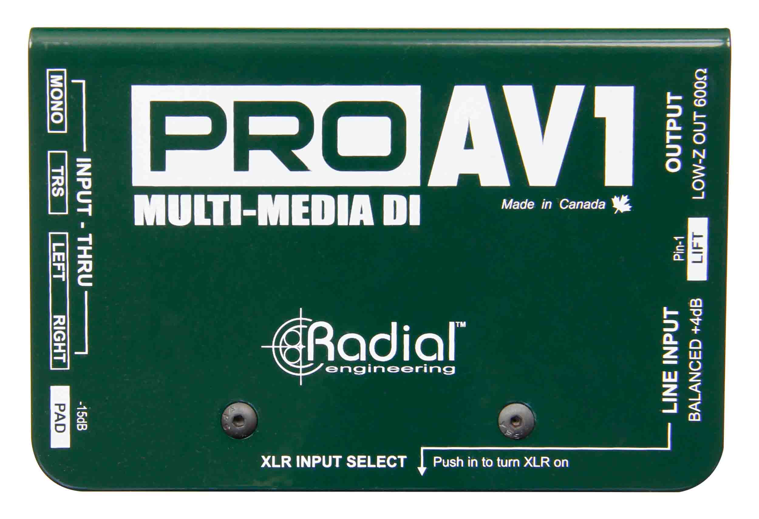 Radial Engineering ProAV1 Passive Multimedia Direct Box by Radial Engineering