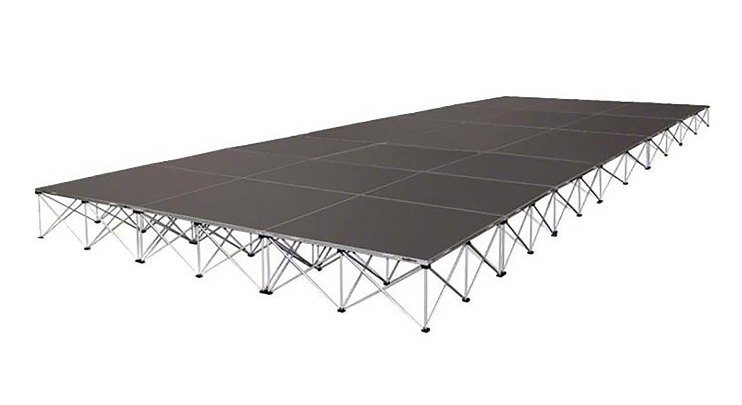 IntelliStage ISTAGE122424T, 12FT x 24FT x 24" High Complete Stage System in TuffCoat Finish by IntelliStage