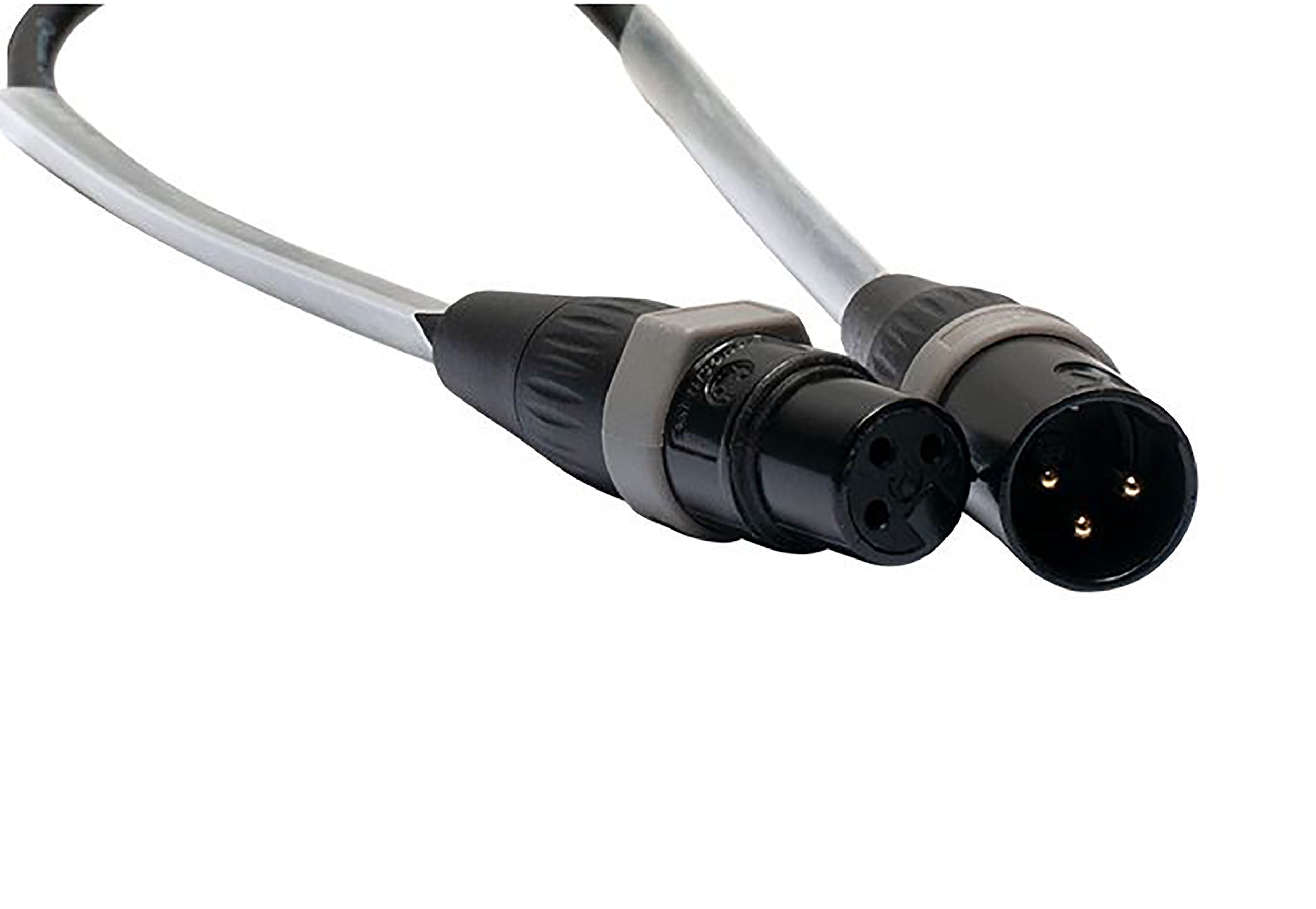 Accu-Cable AC3PDMX3PRO, 3-Pin Male to 3-Pin Female DMX Cable - 3 Ft by Accu Cable