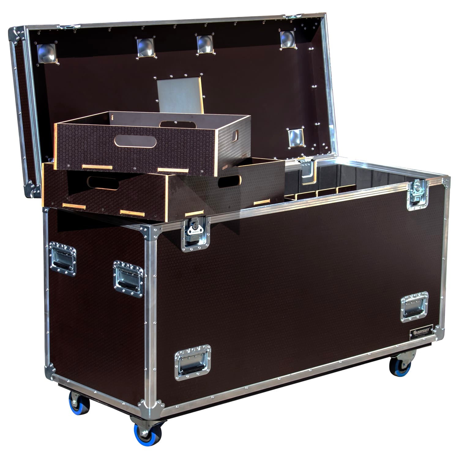 Odyssey OPT602436WBRN, Professional Brown Hex Board Utility Tour Trunk Case with Caster Wheels by Odyssey