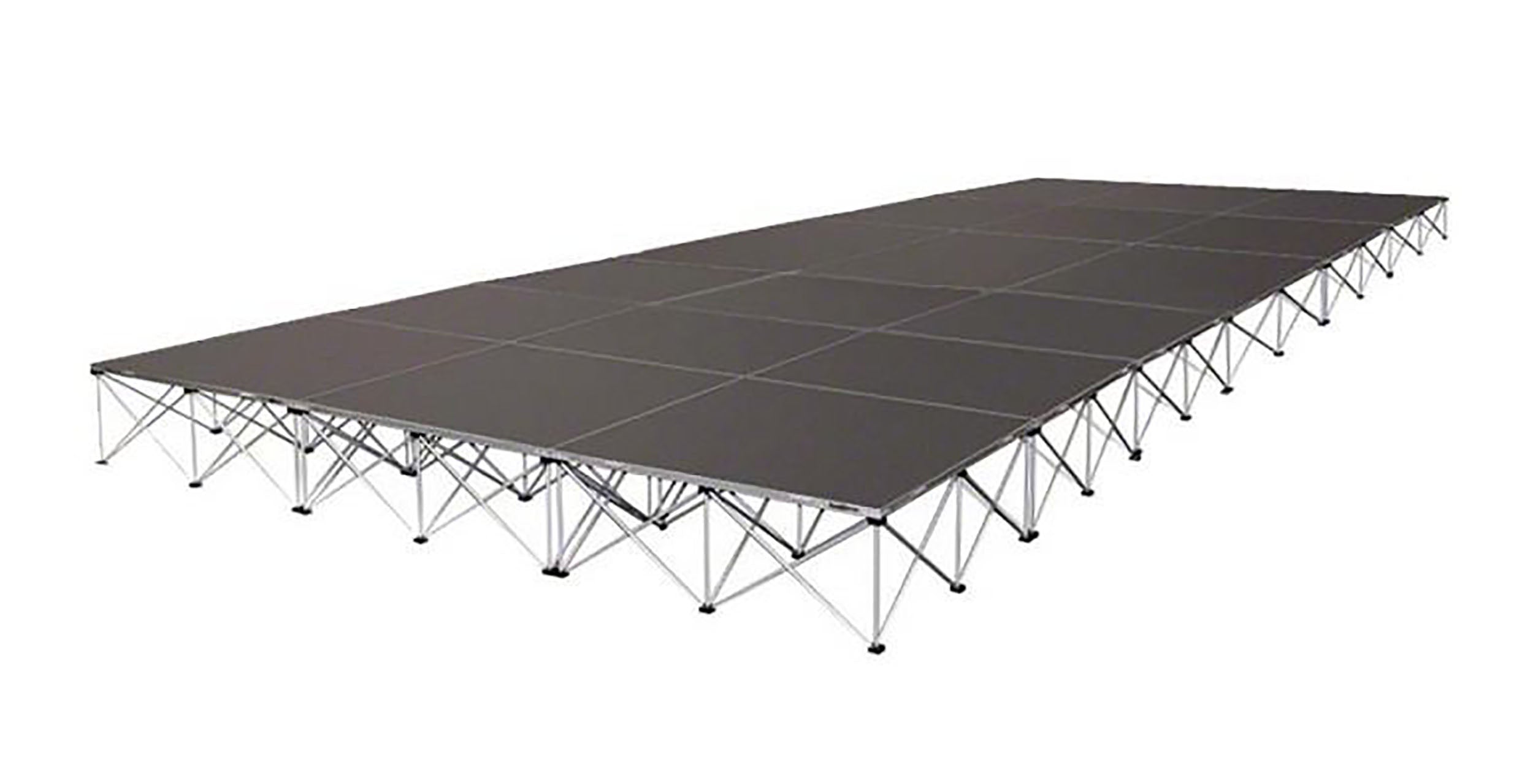 Intellistage ISTAGE122432T, 12FT x 24FT x 32" High Complete Stage System in TuffCoat Finish by IntelliStage