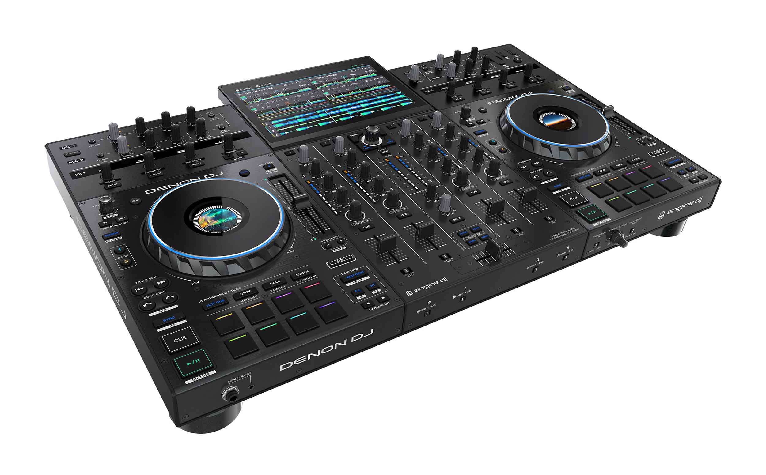 Denon DJ Prime4+, 4-Deck Standalone DJ System with 10-inch Touchscreen by Denon DJ