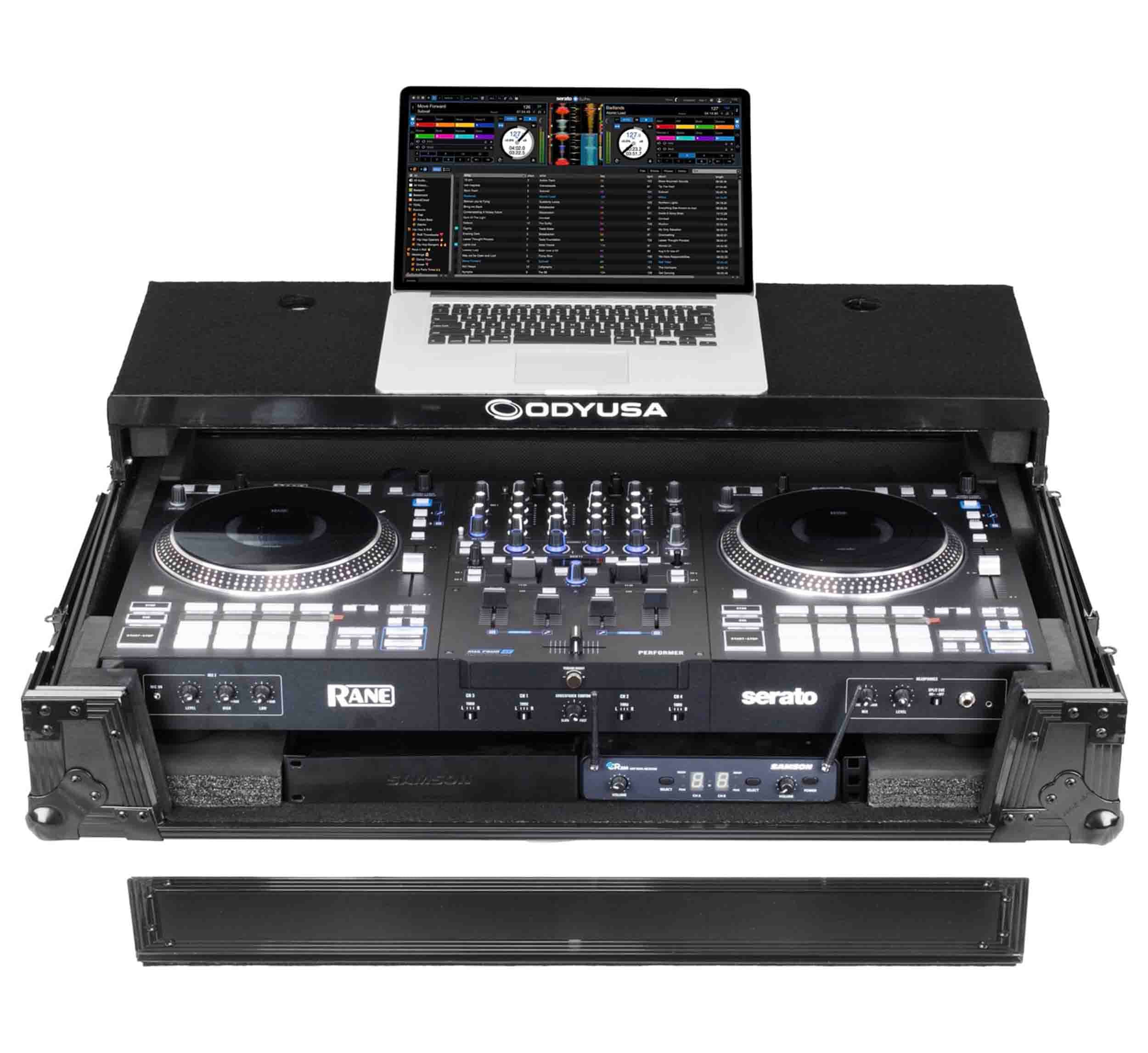 B-Stock Scratch & Dent: Odyssey FRBLGLP1UWPERFORMER, Rane Performer Black Label 1U Flight Case with Glide Style Laptop Platform and Wheels by Odyssey