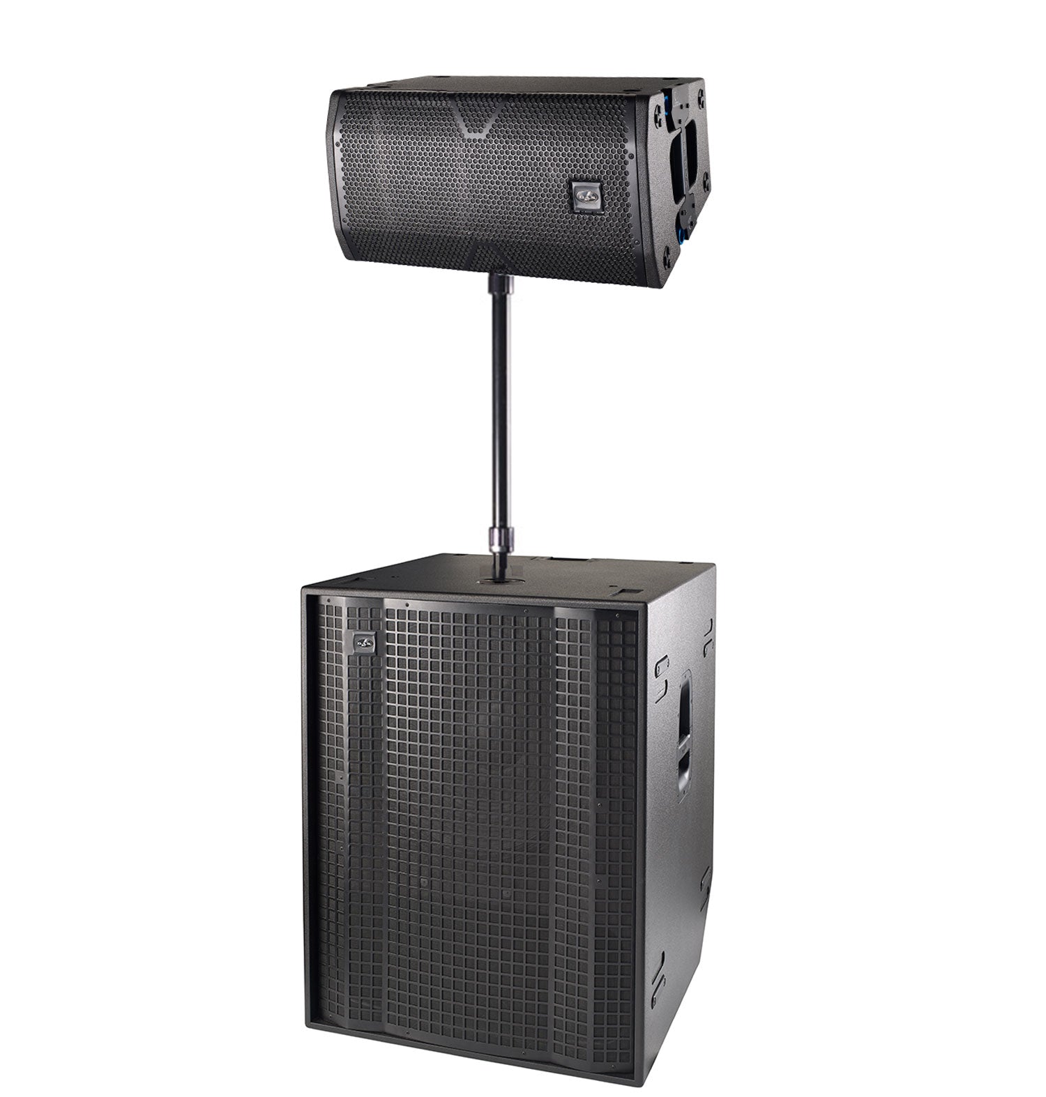 DAS Audio Powered 1X Vantec 20A Speakers + Event 121A Powered Subwoofer + TRD-6 Steel Ring Lock With Pole Mount by DAS Audio