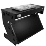 ProX XS-ZTABLEBLMK2, Z-Style Flight Case DJ Table Workstation with Handles and Wheels - Black Finish by ProX Cases