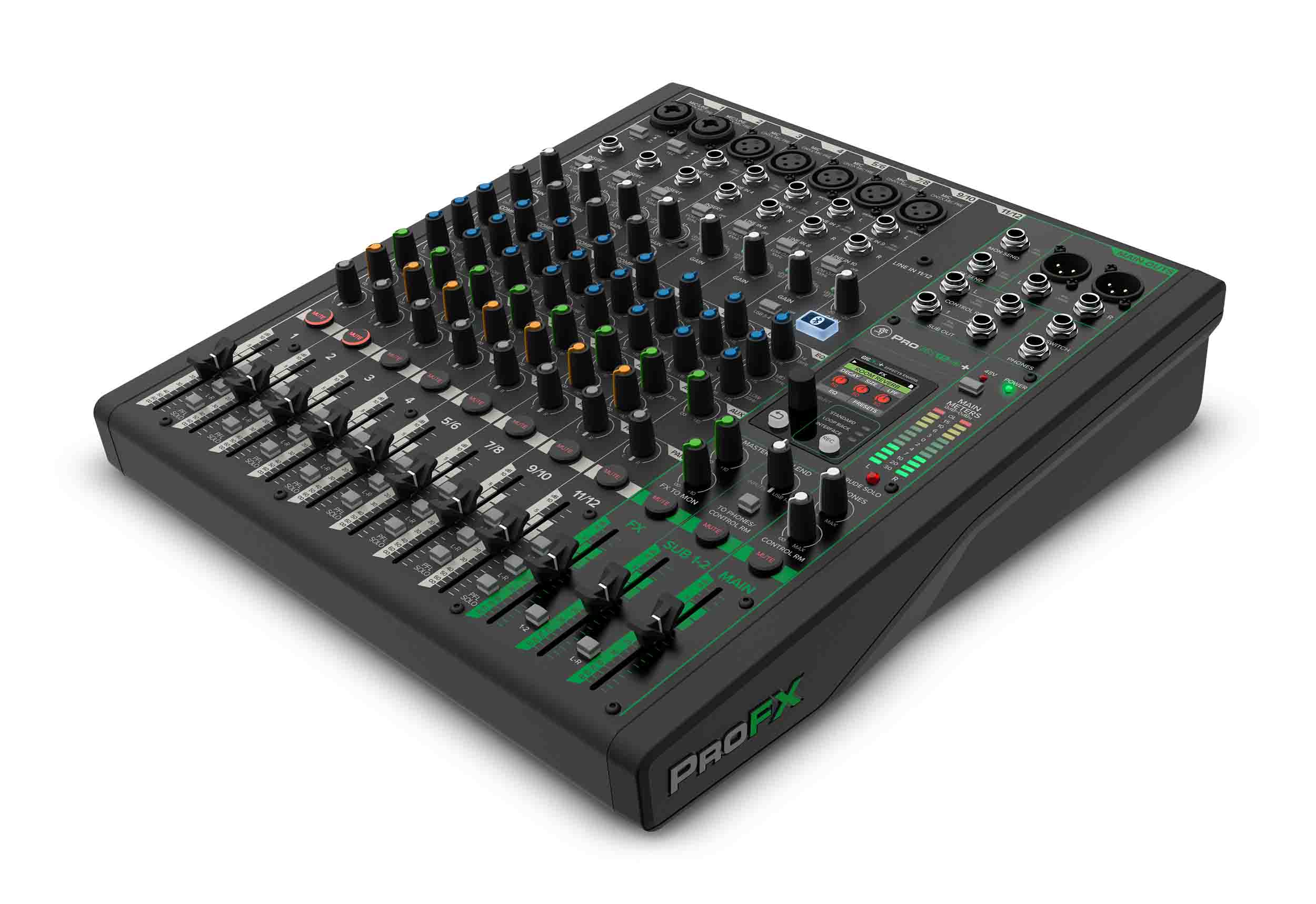 Mackie ProFX12v3+, 12-Channel Analog Mixer with Enhanced FX, USB Recording Modes and Bluetooth by Mackie