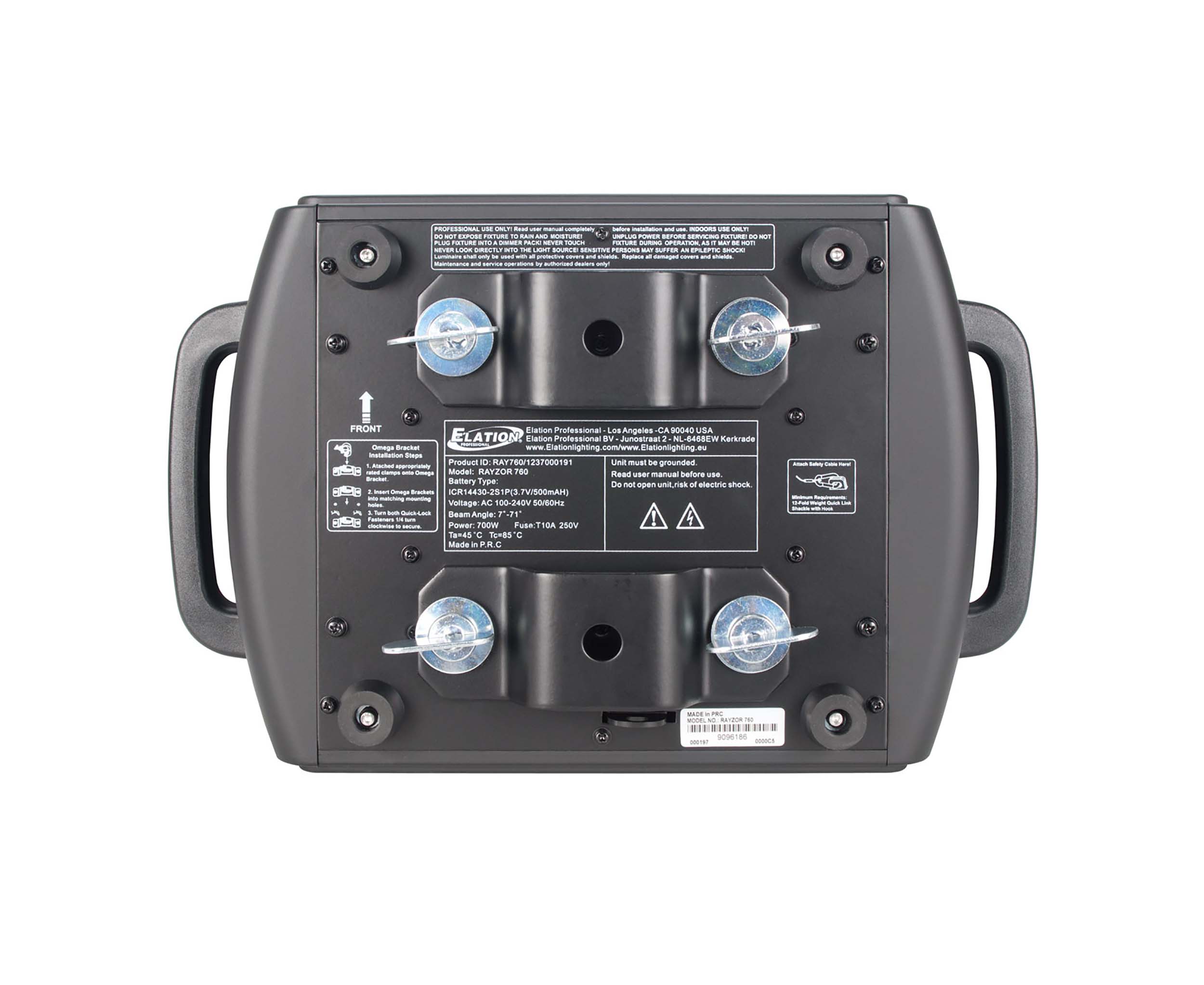 Elation RAYZOR 760, 7x 60-Watt RGBW LED Wash Fixture with SparkLED Effect by Elation