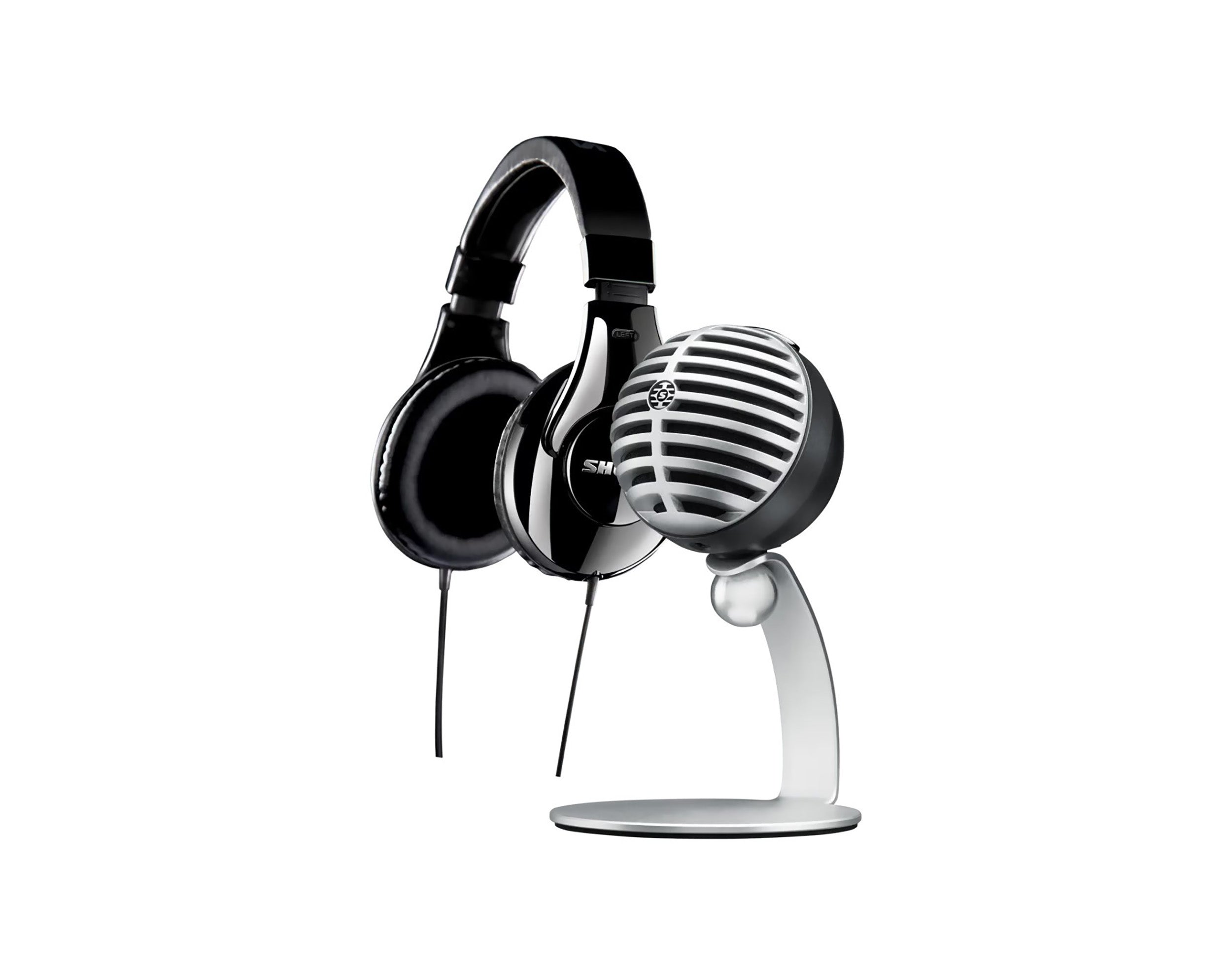Shure Mobile Recording DJ Package with SRH240A Headphones and MV5 Microphone Including Lightning and USB Cables by Shure