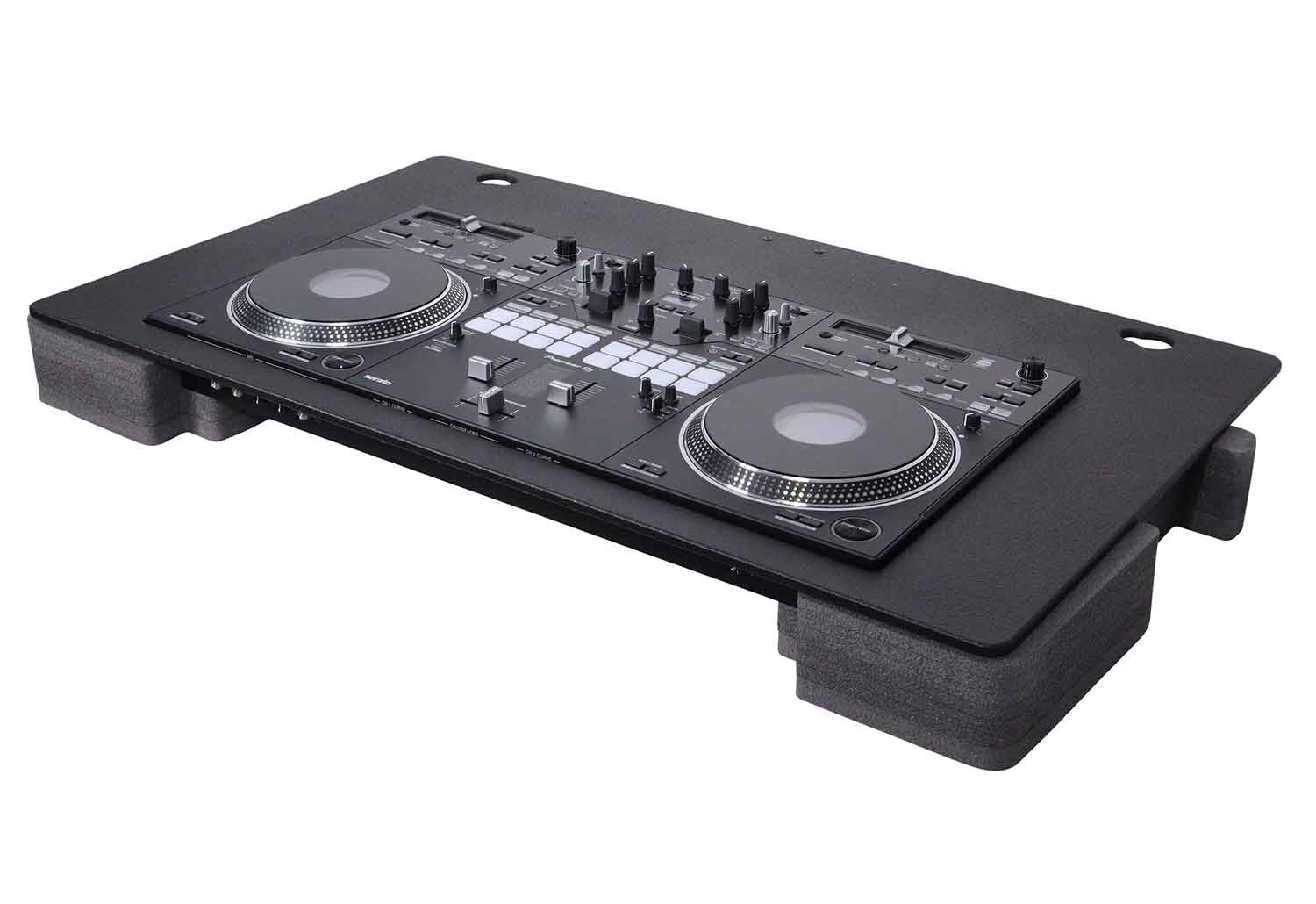 ProX Rev7 Control Tower Podium with 2x1U Rack Case DJ Package - Black by ProX Cases