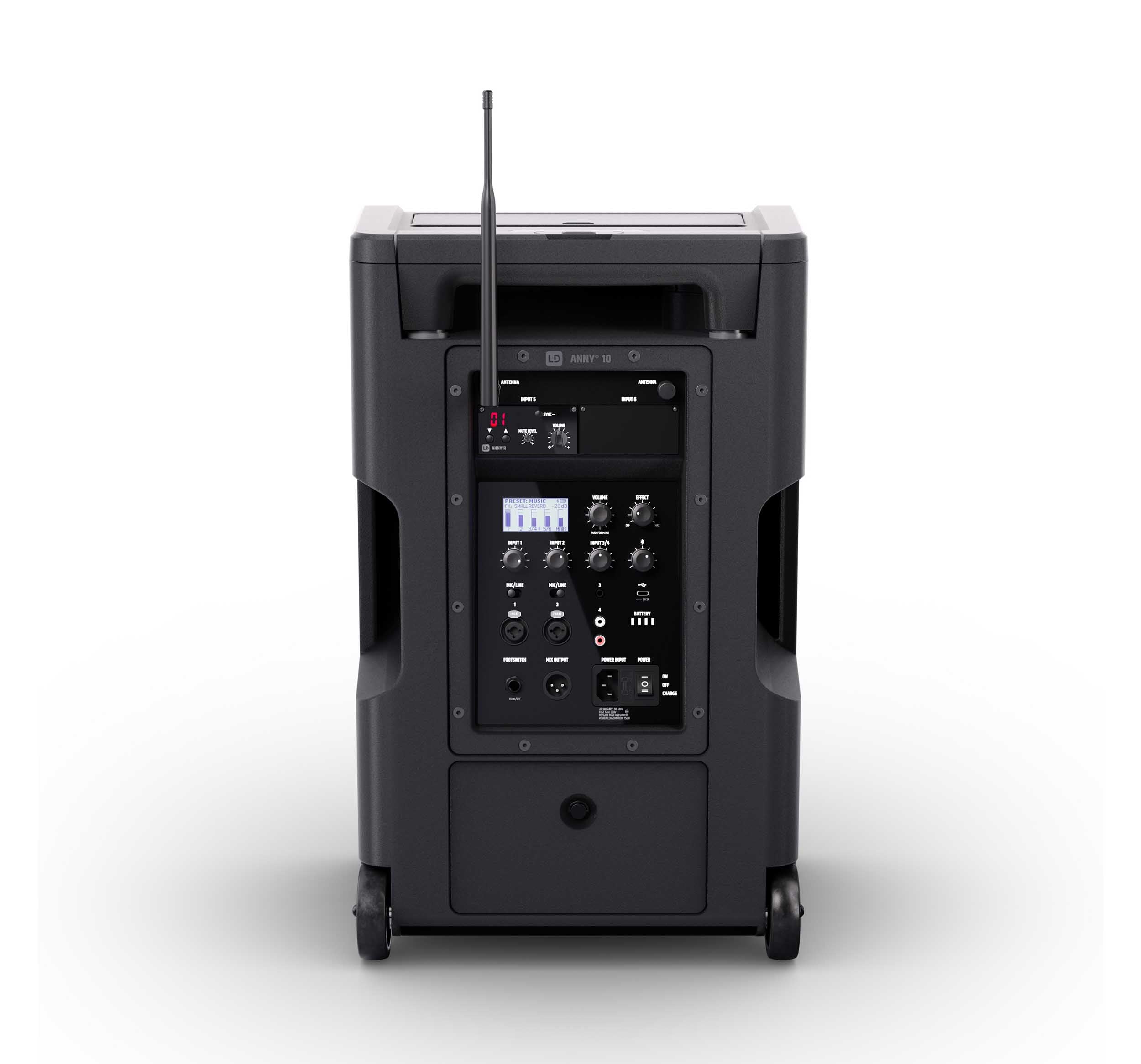 LD Systems ANNY 10 HHD B4.7, 10" Portable Battery-Powered Bluetooth PA System with Mixer And 1x Wireless Handheld Microphone by LD Systems