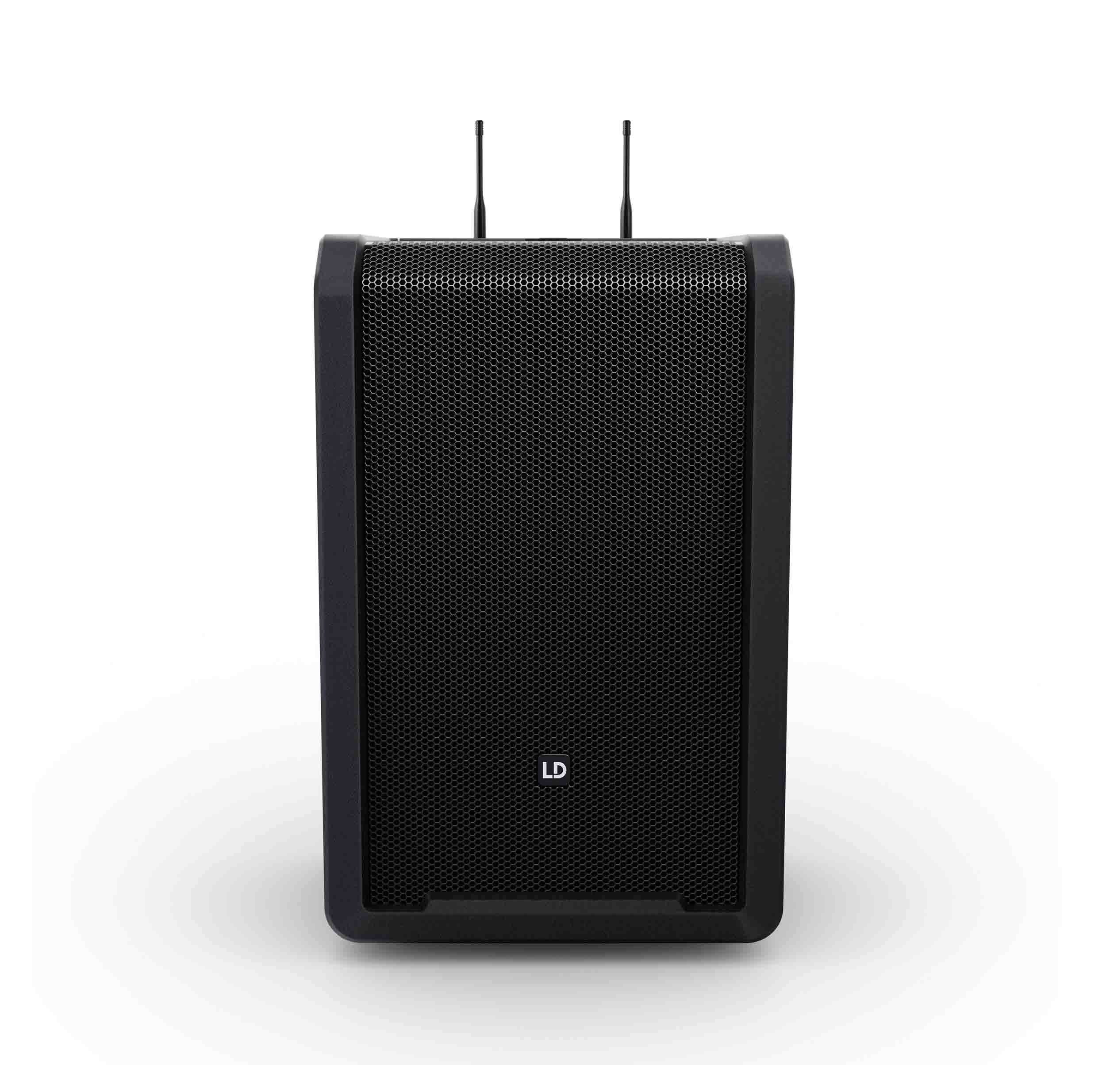 LD System ANNY 10 HHD 2 B5.1, 10" Portable Battery-Powered Bluetooth PA System with Mixer and 2x Wireless Handheld Microphones by LD Systems
