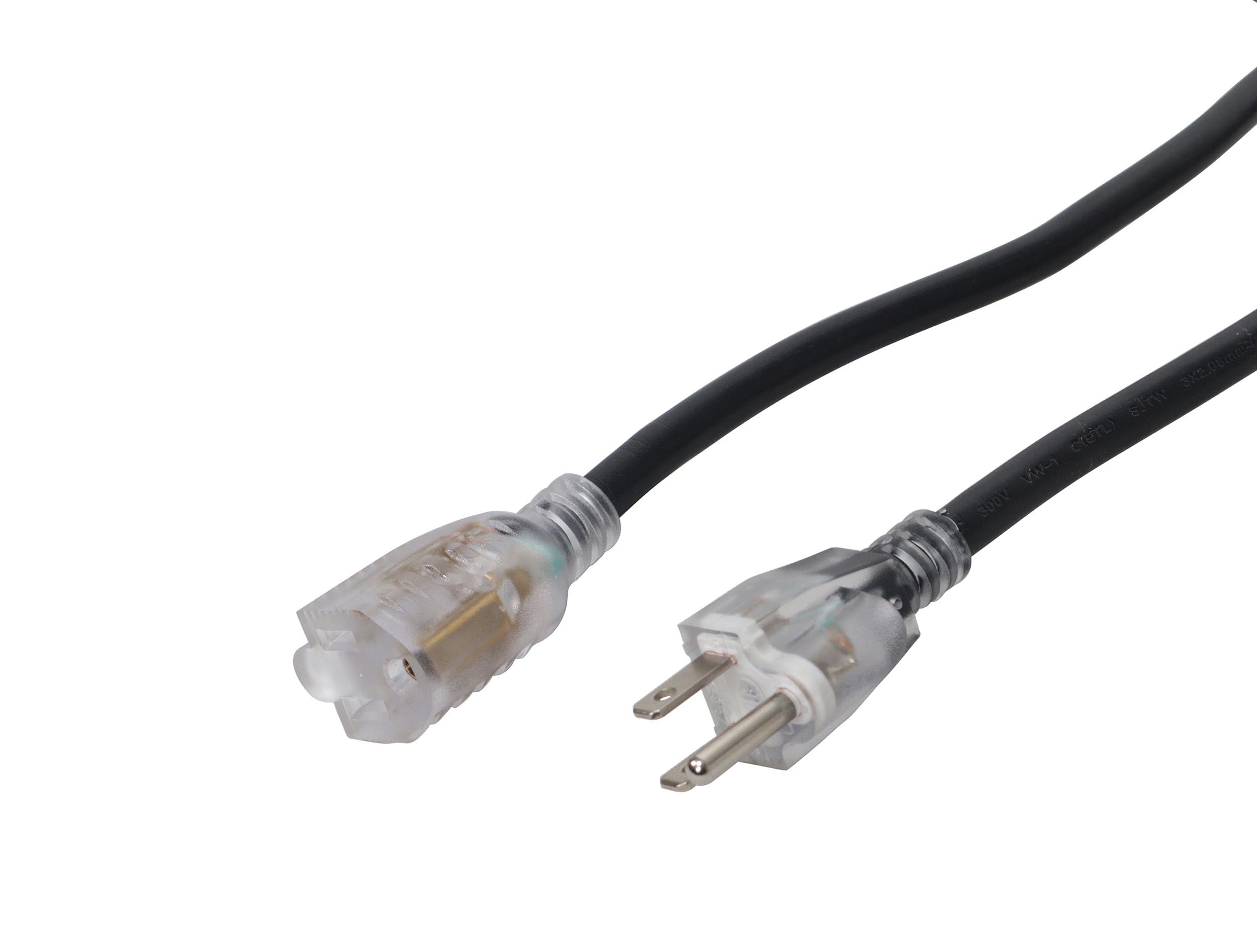 ProX XC-P121, 110VAC NEMA 15 Male to 3 Outlet Female Power-Extension Cord 12 AWG by ProX Cases