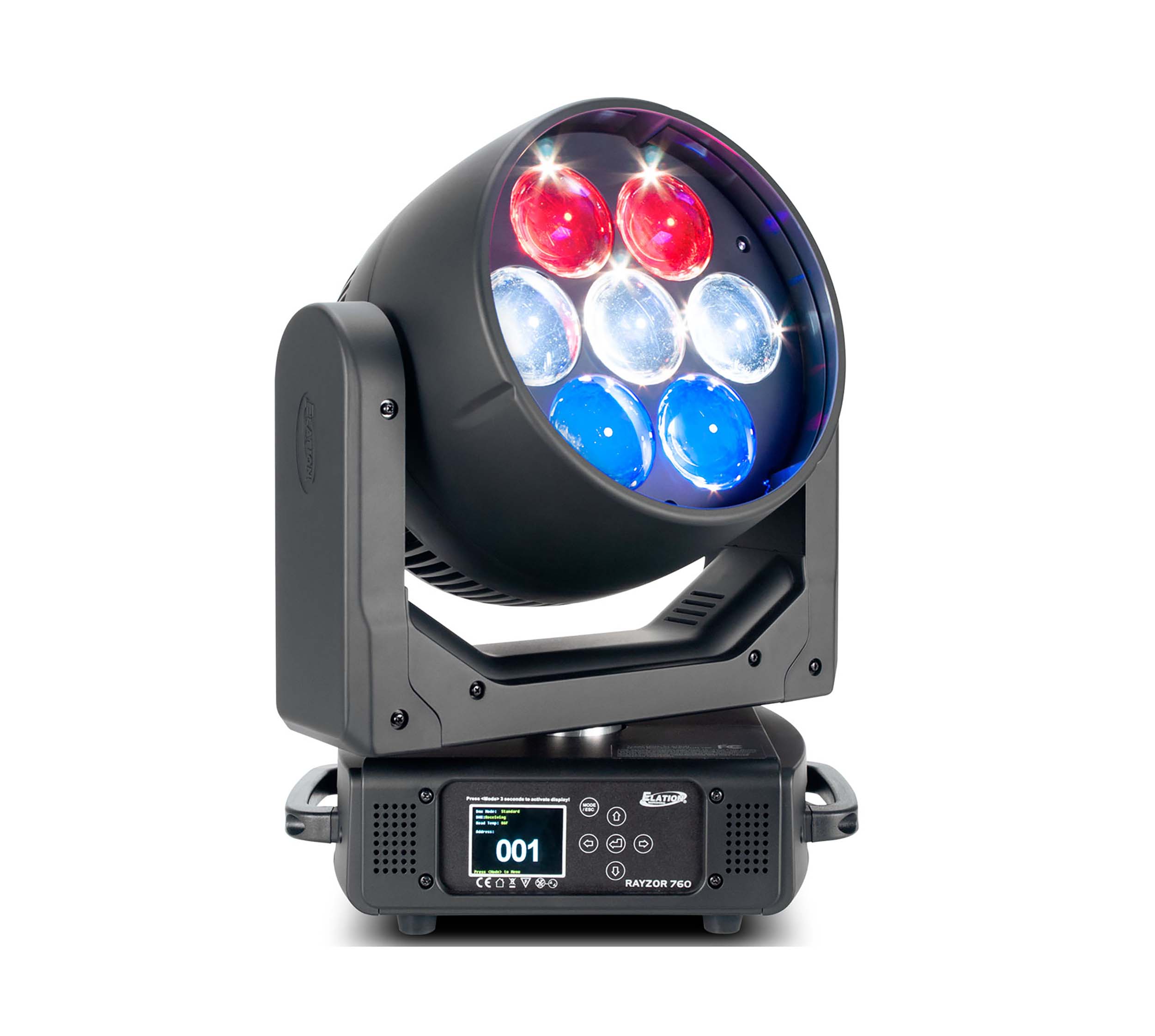 Elation RAYZOR 760, 7x 60-Watt RGBW LED Wash Fixture with SparkLED Effect by Elation
