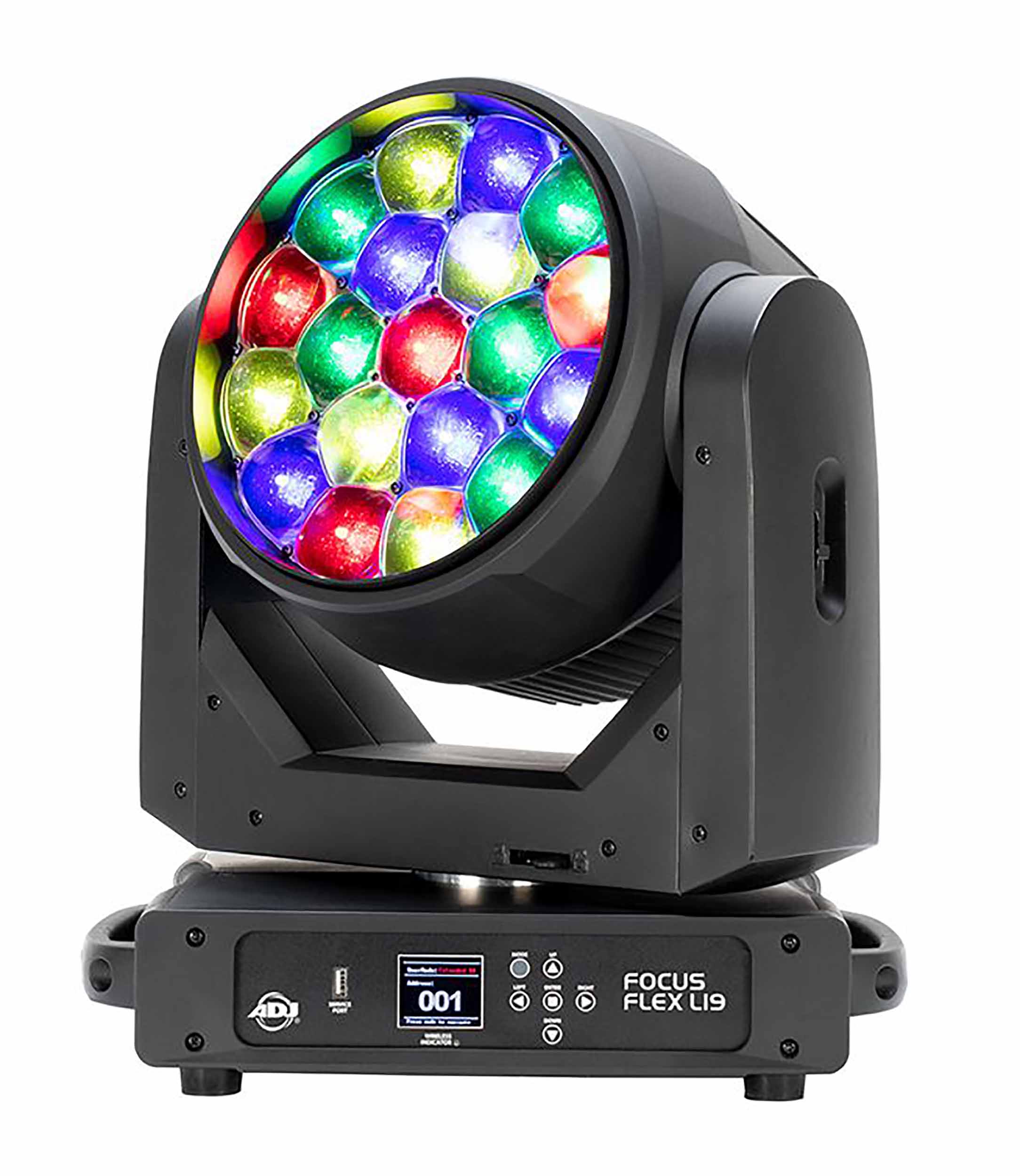 ADJ Focus Flex L19, Versatile Moving Head Luminaire with 40-Watt RGBL Color Mixing LEDs by ADJ