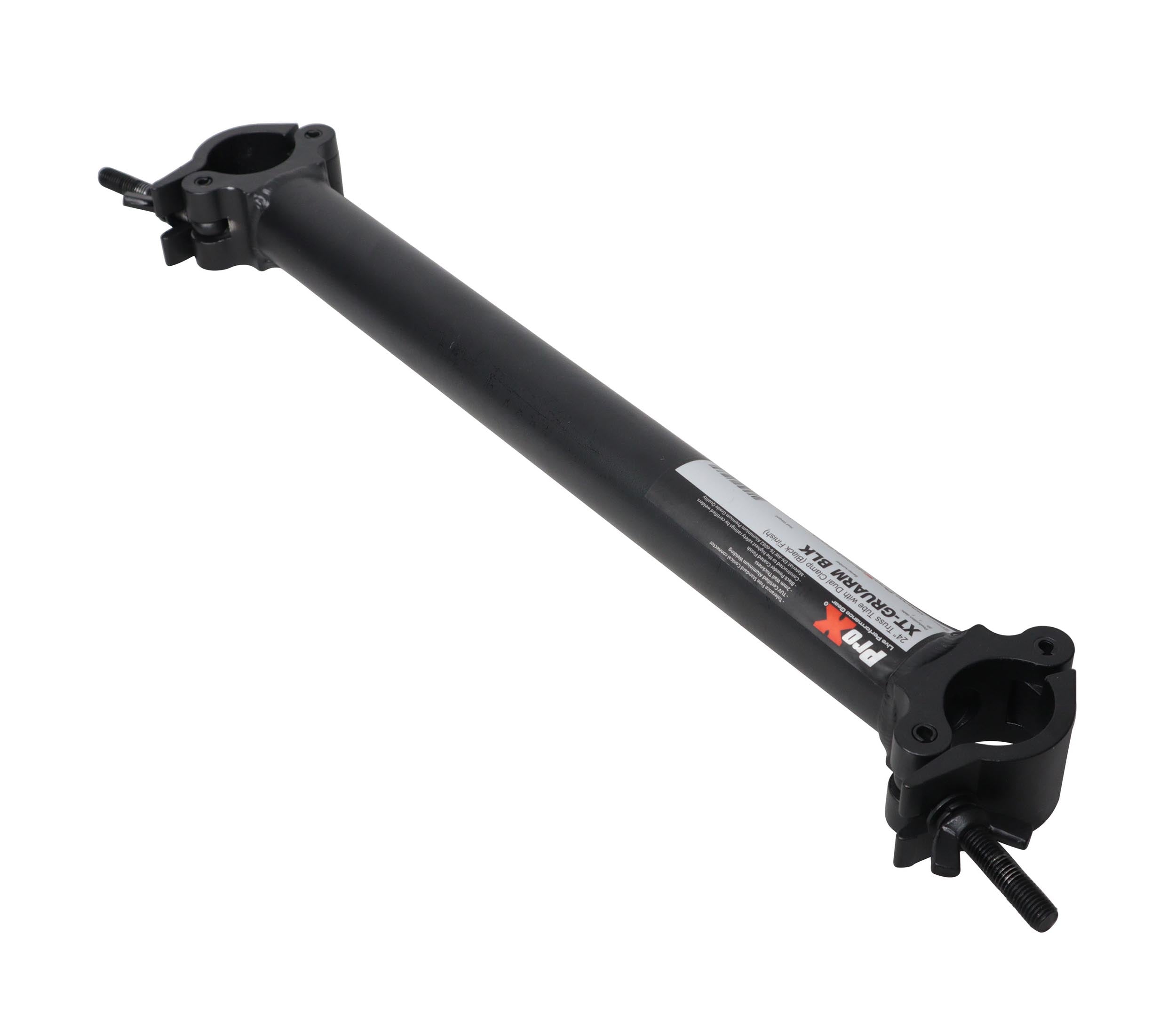 ProX XT-GRU-ARM BLK, 24 Inch Truss Tube with Dual Clamp for ProX XT-GRU Rapid Grid Modular System - Black by ProX Cases