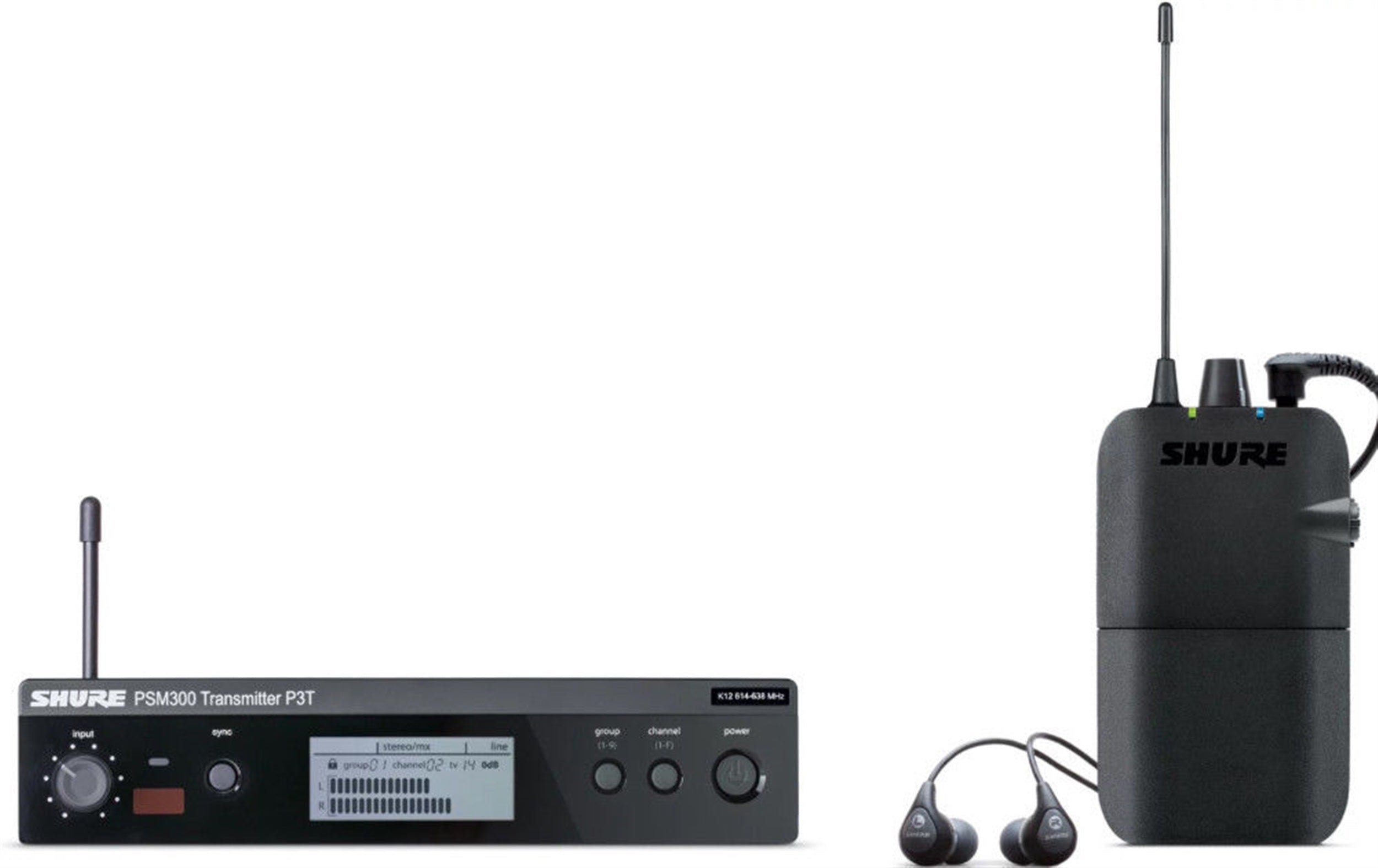 Shure P3TR112GR PSM 300 Wireless In-Ear Monitoring Set with SE112 Earphones - Hollywood DJ
